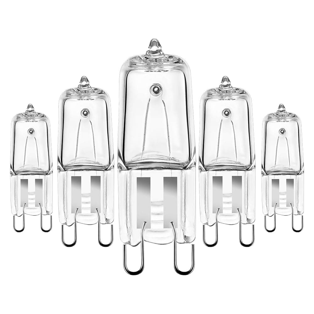 5Pack G9 Halogen Bulbs 230V 33W (34W) 2800K Warm White 450lm Clear G9 Capsule Bulb Dimmable