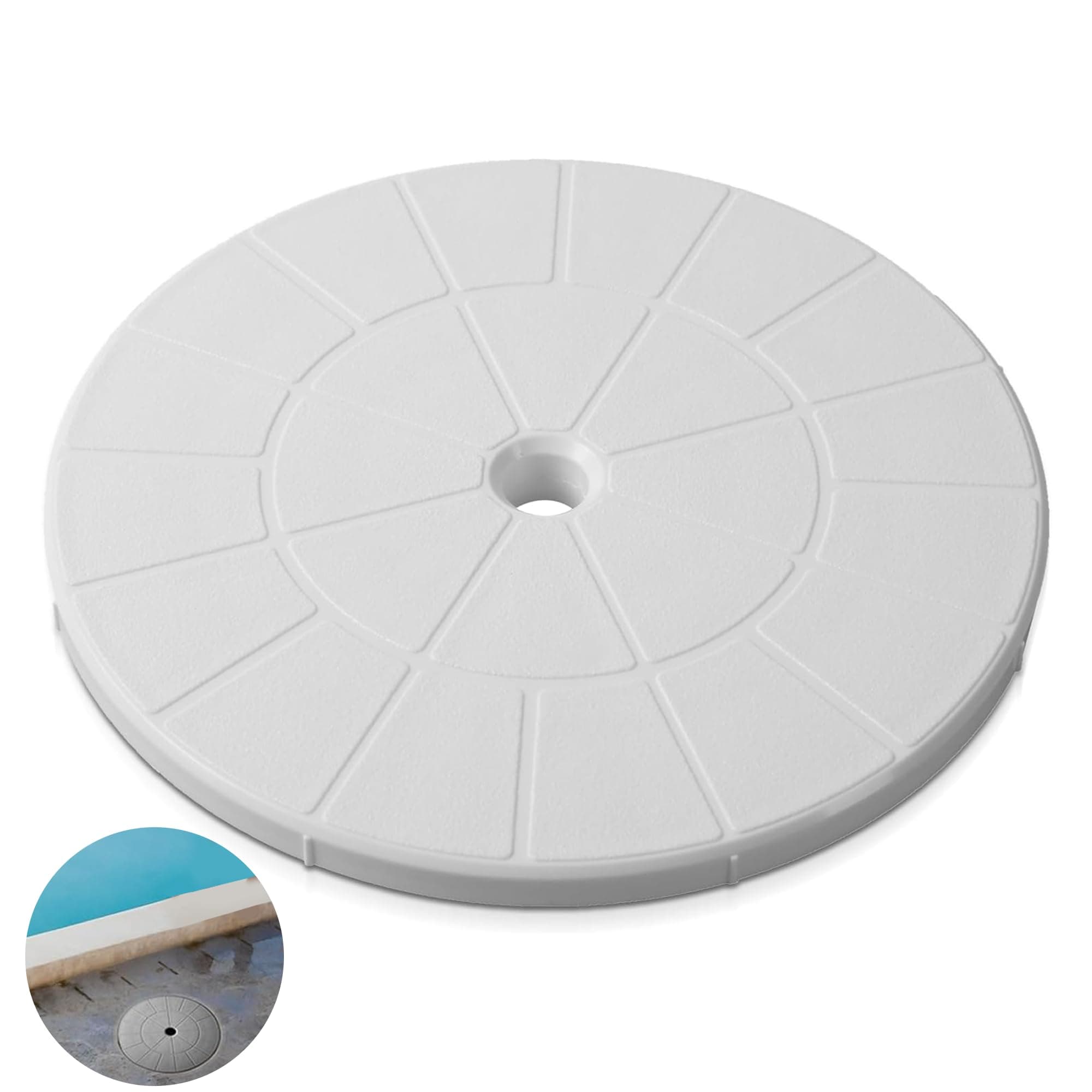 9 1/8" Skimmer Valve Lids Perfect Replacement Part for 9" Pool & Spa Lids Highly Durable Pool Skimmer Cover with UV Inhibitors