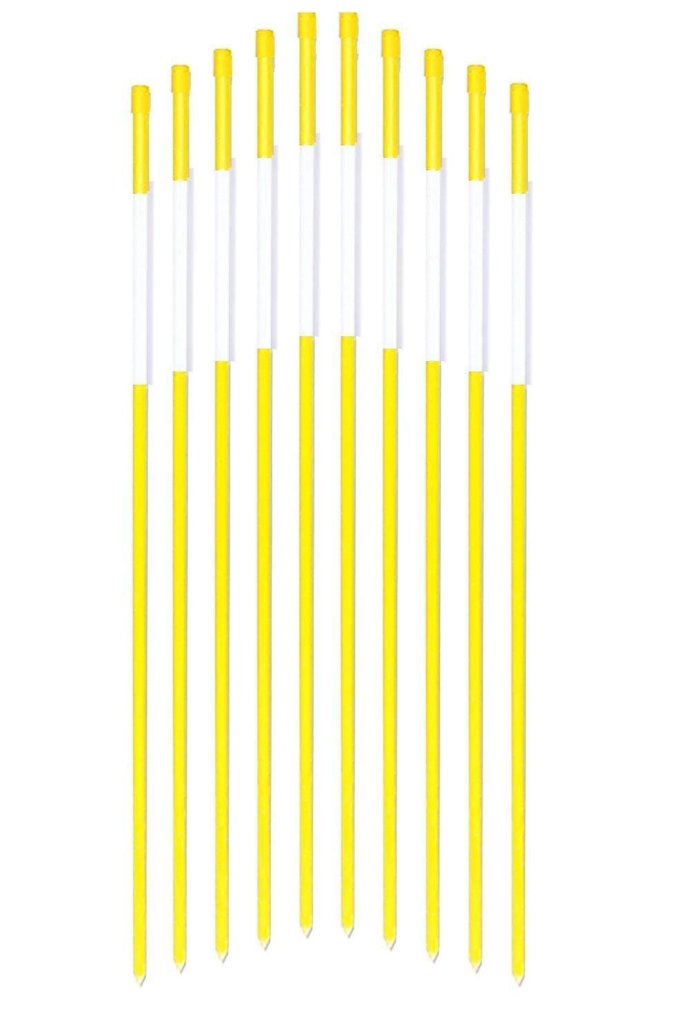 FiberMarkers 36 in Driveway Reflectors Snow Stakes Driveway Markers Yellow 20-Pack 1/4-Inch (Dia.)