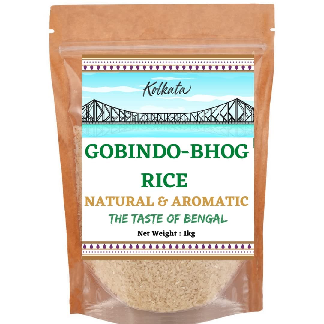 Natural GobindoBhog Rice - 3kg - Aromatic Rice - Jeera Rice - 2 year Old Rice - Directly from Bengal Farmers