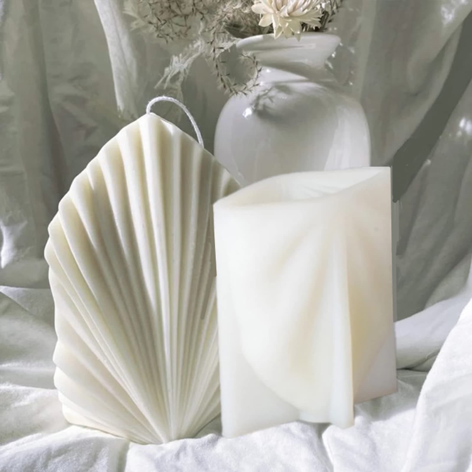 3D Coral Shell Candle Mold Silicone DIY Aromatherapy Mould for Handmade Plaster Craft Soap Making Home Decorating Ornaments