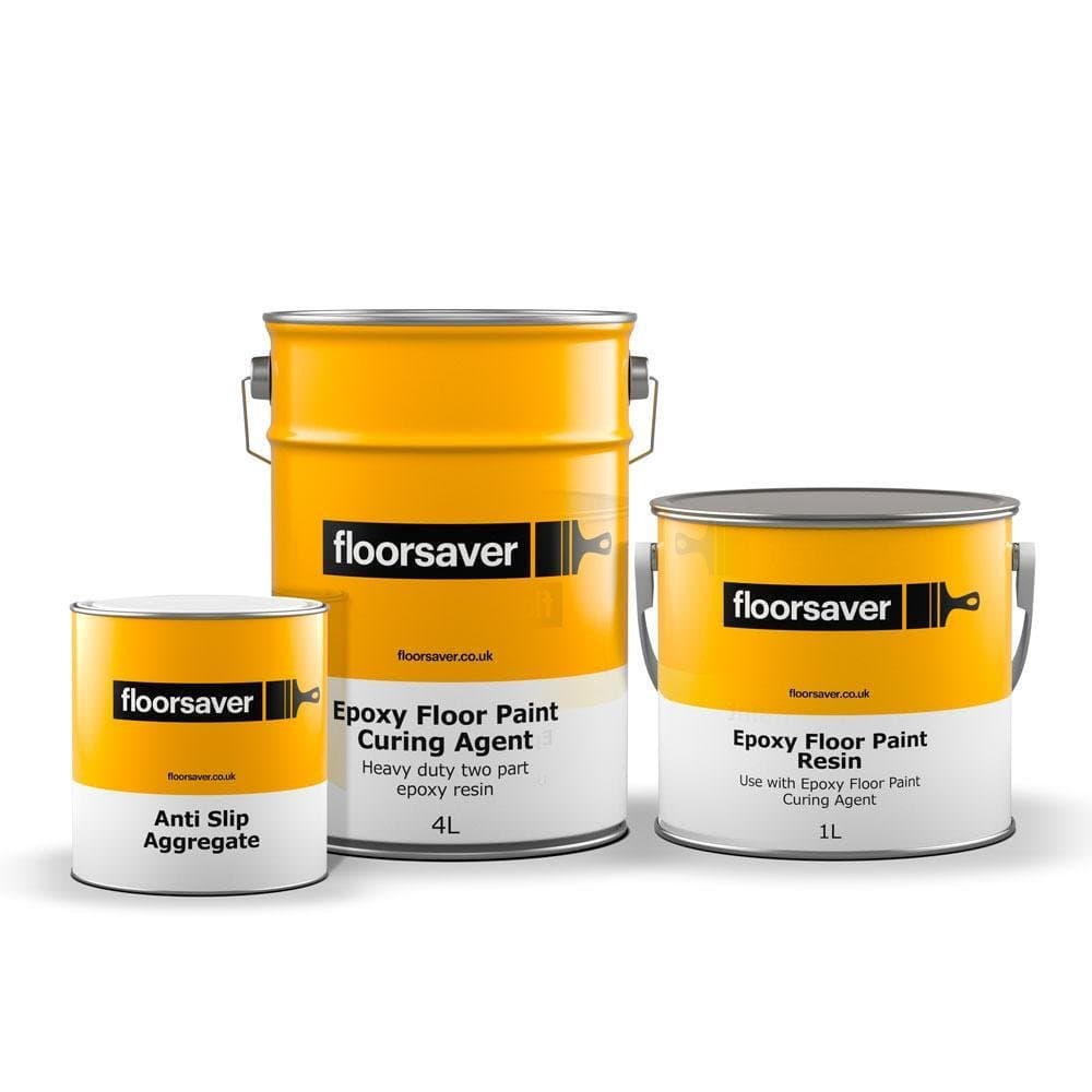 Epoxy Floor Paint Anti-Slip by floorsaver | Mid Grey | 5 litres