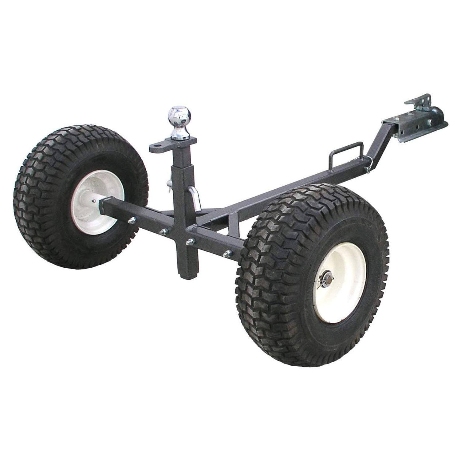 Heavy Duty 4 Wheeler Weight Distributing Adjustable Trailer Moving Dolly 800 Pound Load Capacity for ATV and UTV, Silver