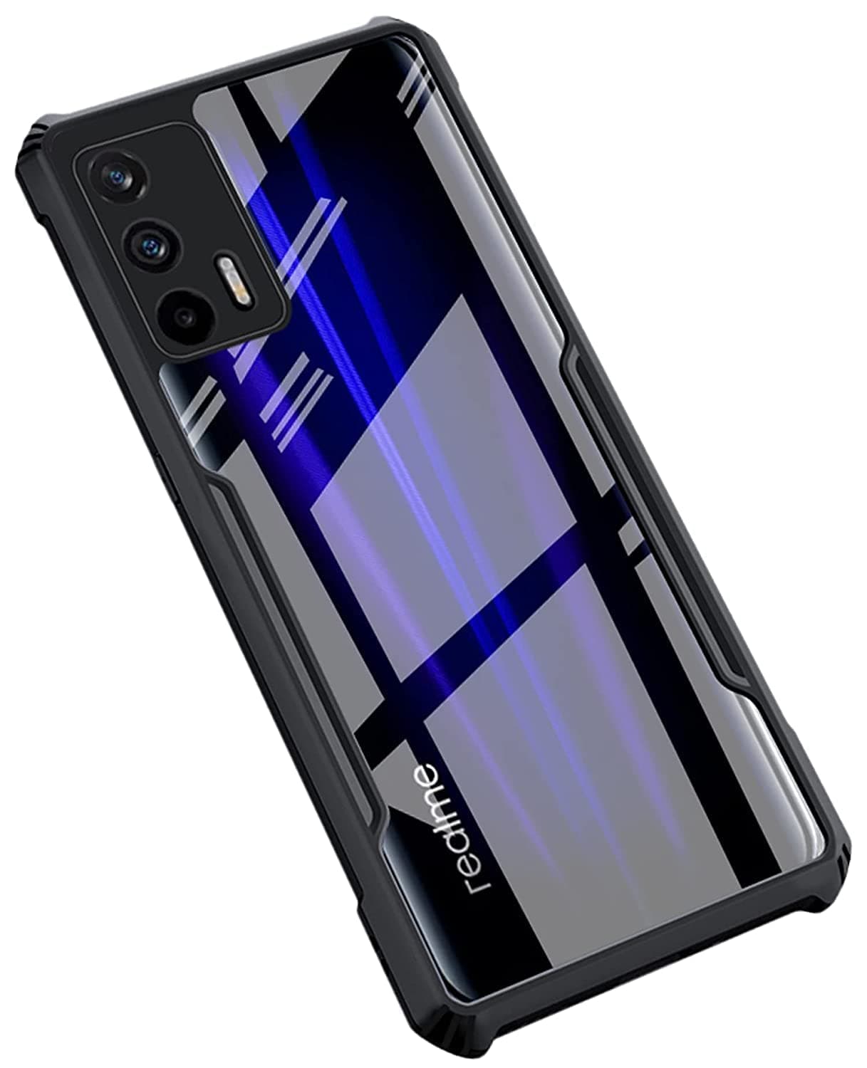 TPU 360 Degree Protection Black Border Back Cover for Realme X7 Max | Realme Gt 5G - Black