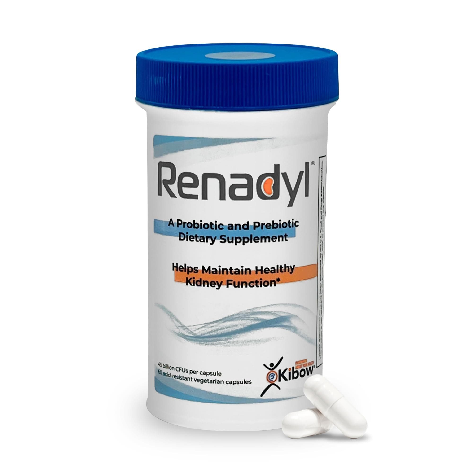 Kibow Biotech Renadyl (Formerly Named Kibow Biotics) For Kidney Health (60 Caps = One Month Supply) Brand