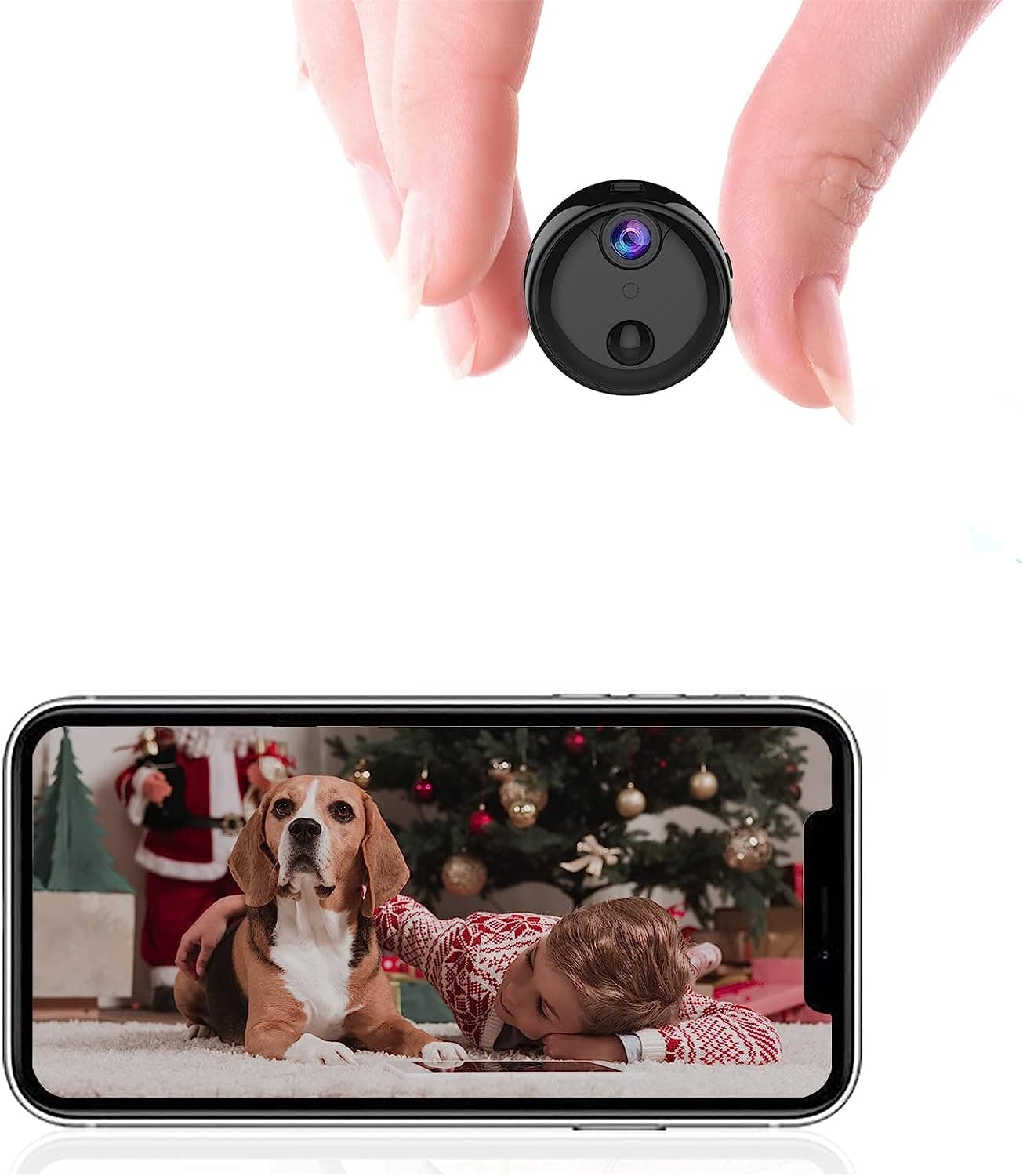 Mini Spy Hidden Camera,4K WIFI Cameras with Audio and Video 160°Wide Motion Detection and Night Vision Take Pictures for Meeting Recording Audio and Video Surveillance Pet Cameras