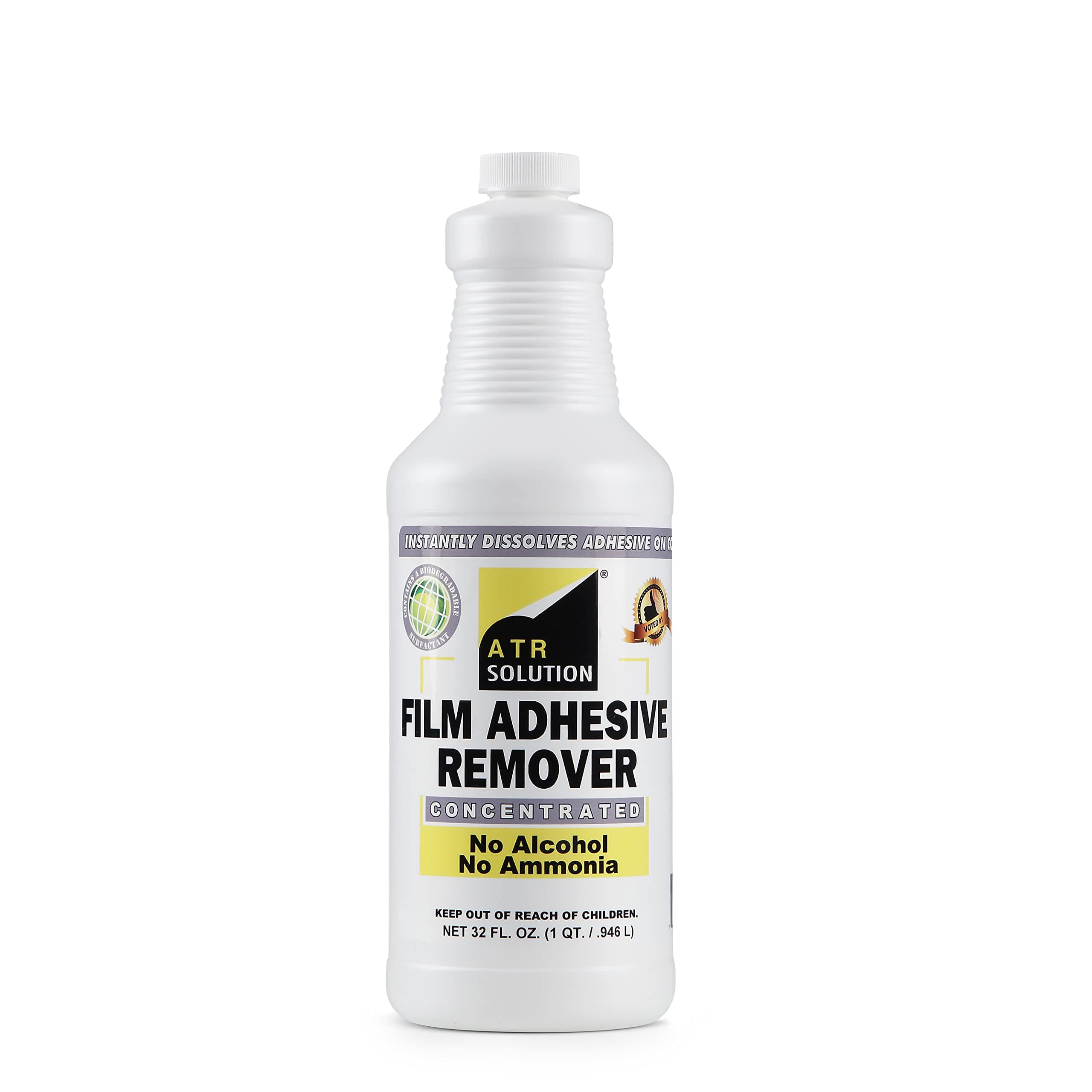 ADHESIVE REMOVER - Conentrated - 1 Quart - Removes adhesive from window tint/films, Paint protection films, Vinyl, Boat Graphics, Signs, Emblems, and Stickers