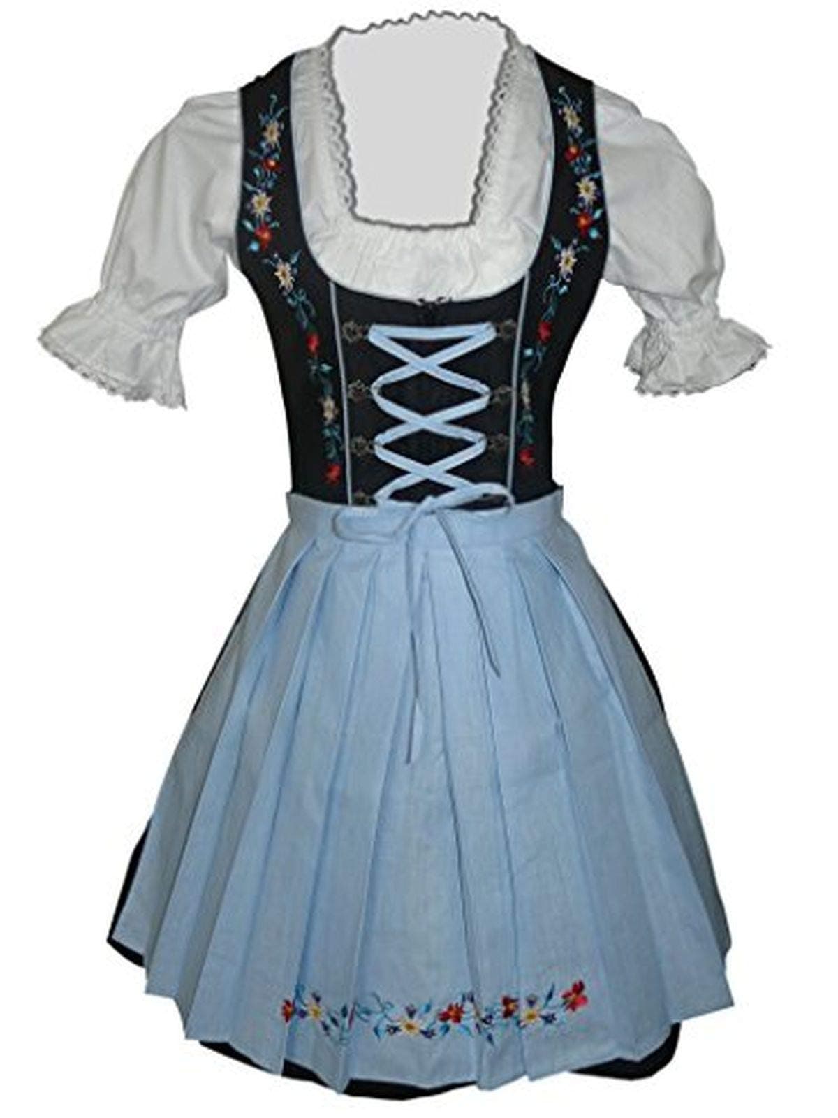Womens Di06bls, 3 pcs. Mini Dirndls Dress, Blouse, Apron, Size 20
