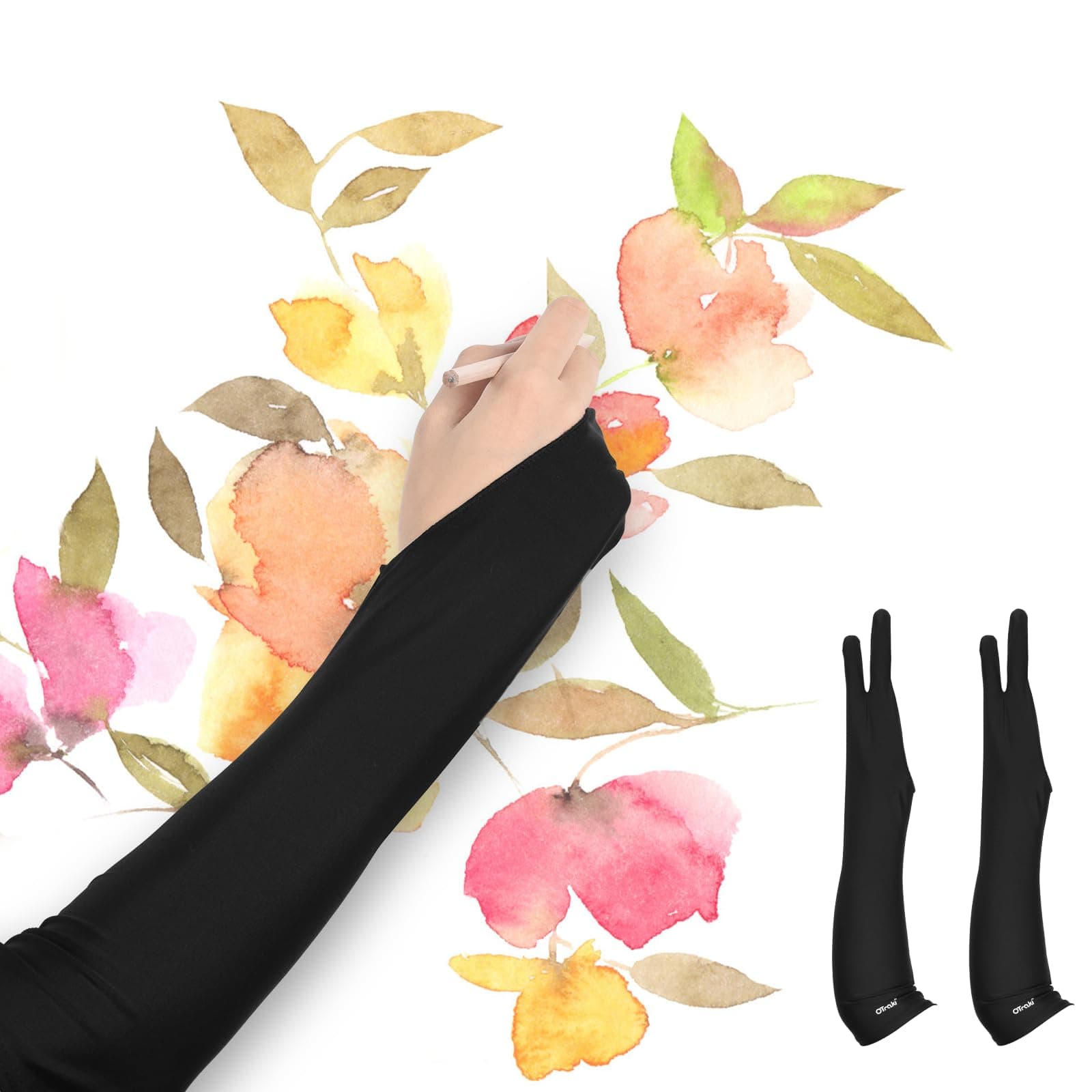 OTraki 4 Pack Artist Drawing Gloves for Digital Tablet Paper Sketching