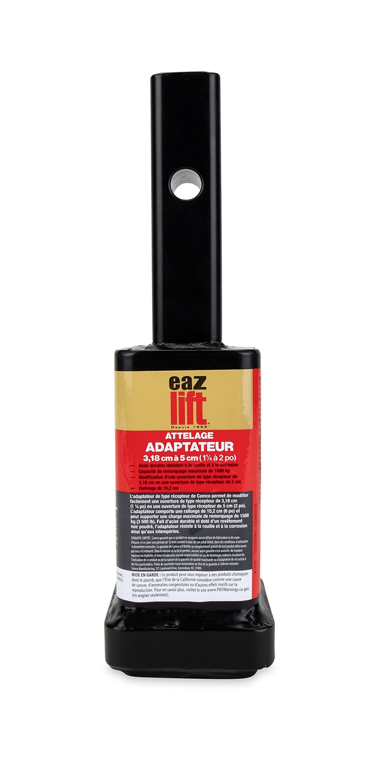 Hitch Receiver Adapter - Easily Adapts a 1 ¼" Receiver to a 2" Receiver | 6" Extension, 3,500 lb. Capacity (GTWR) | Durable Rust and Corrosion Resistant Steel - (48471)