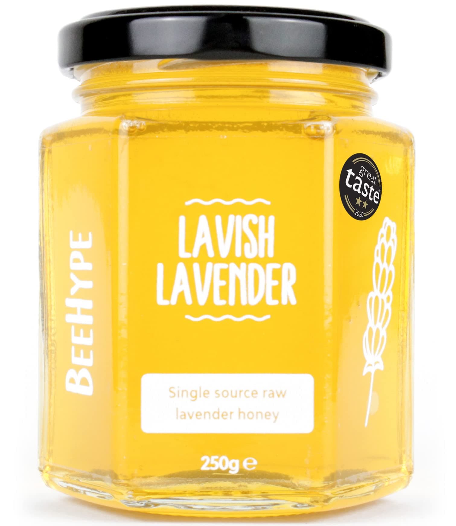 Lavish Lavender - 100% Pure Raw Honey with Natural Enzymes, Vitamins, Minerals and Antioxidants - 250g