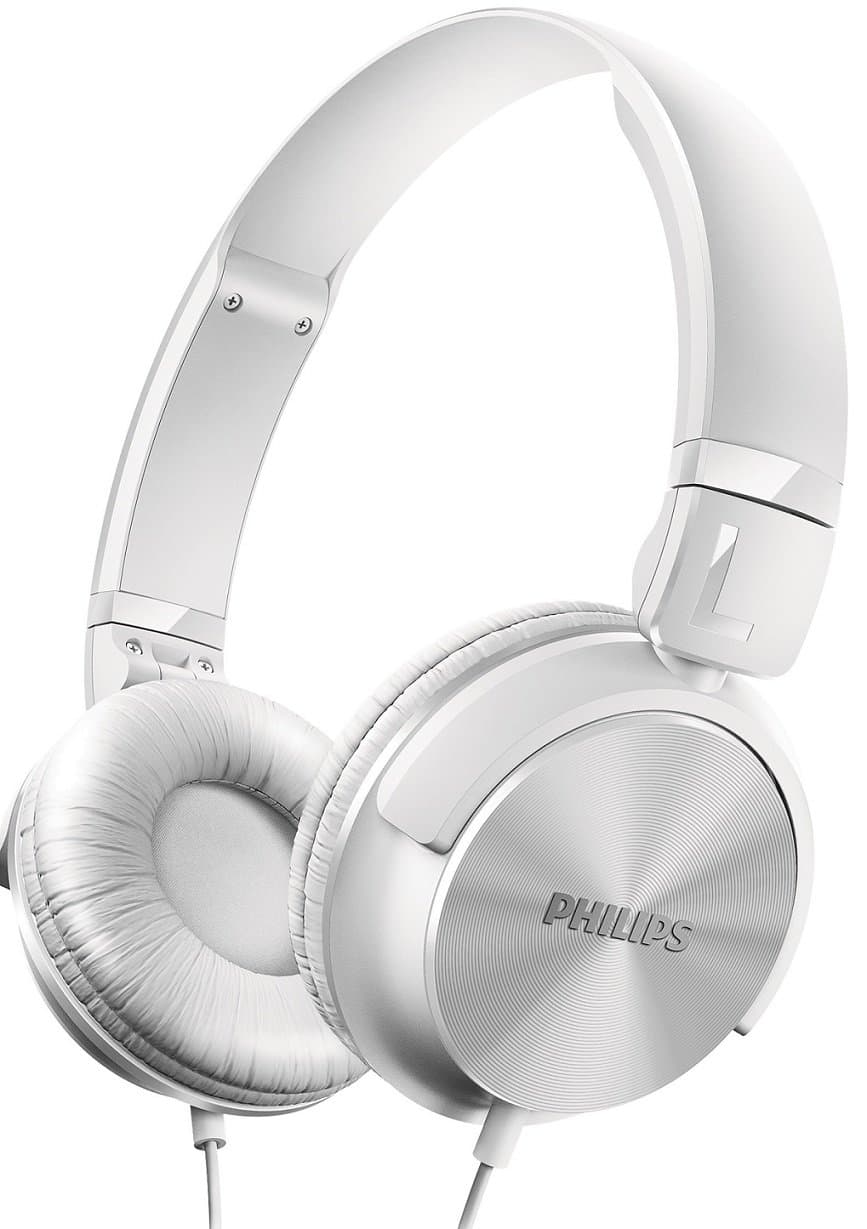 Philips SHL3060WT/00 On-Ear Headphones with 32 mm Drivers and Closed-Back - White