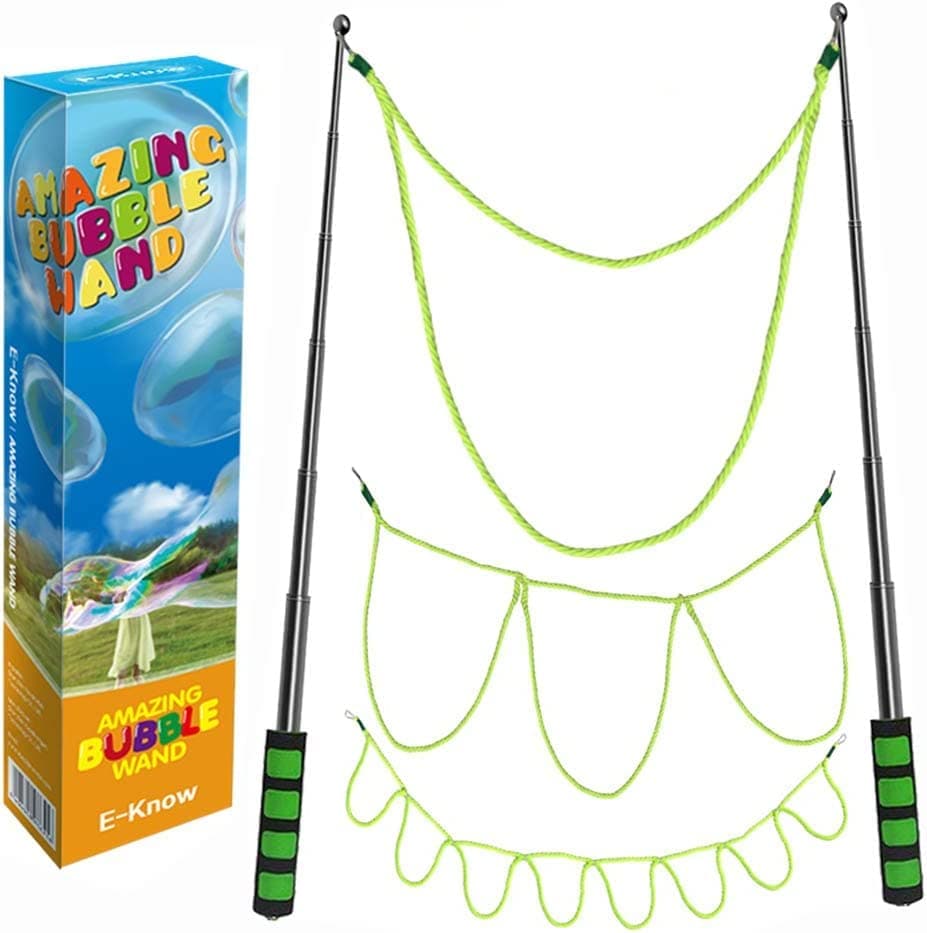 Bubble Wand, 3 Style Giant Bubble Wand Stainless Steel Telescopic Design, Outdoor Toys Bubble Toys for Birthday Party, Garden Games Garden Toys