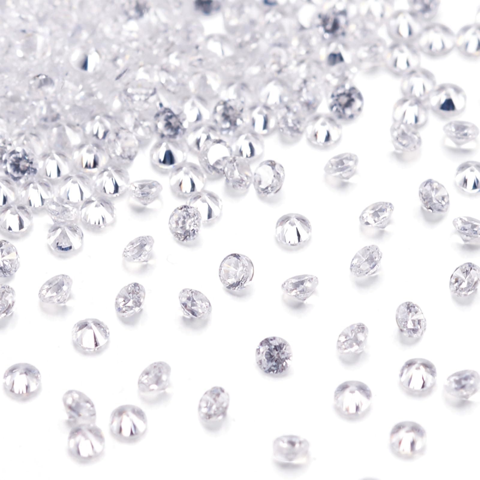 PandaHall 1000pcs Faceted Clear Cubic Zirconia Stones Loose CZ Stones 1.2mm Grade A Rhinestone Cabochons Crystal Diamond Beads for Nail Art Craft Jewelry Making