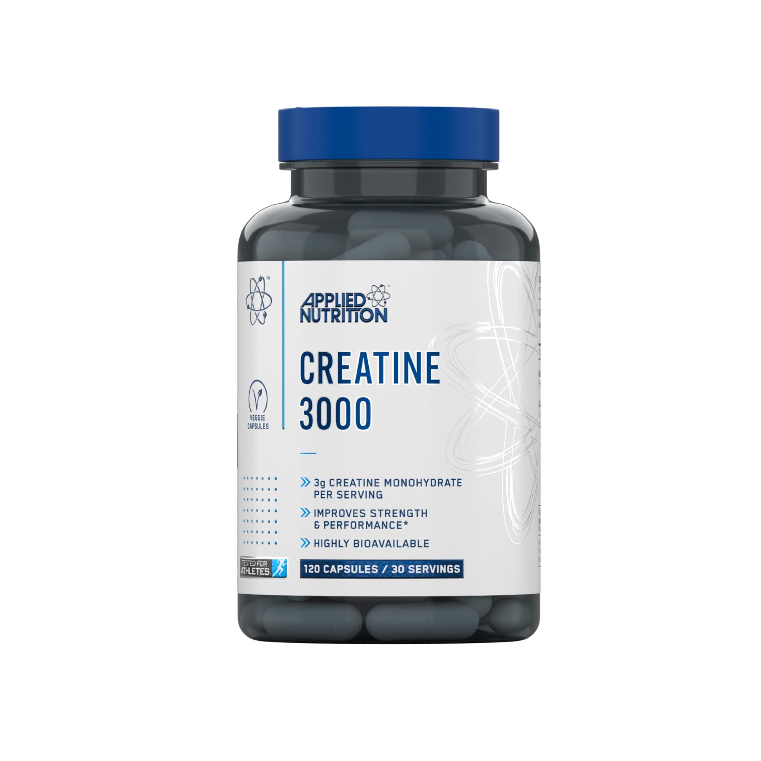Creatine Monohydrate Capsules 3000mg Per Serving – High Strength Gym Supplement for Men & Women – Unflavoured Energy & Performance Support for Workout (120 Capsules – 30 Servings)