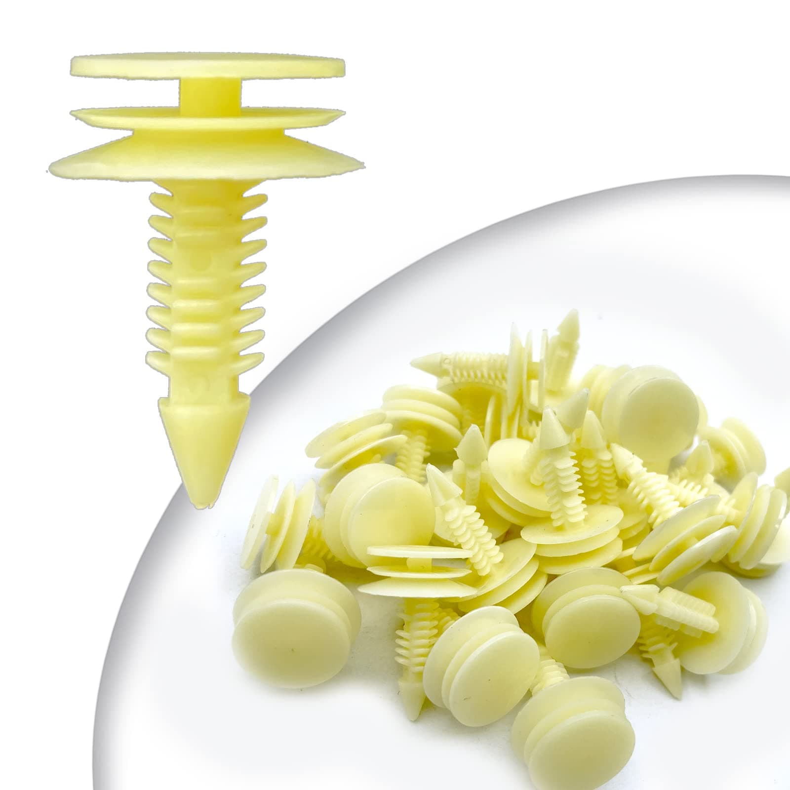 50pcs 8mm Hole Door Trim Panel Retainer Trimming Fasteners Compatible with GM Chevy Buick GMC Jimmy Pontiac 10153057