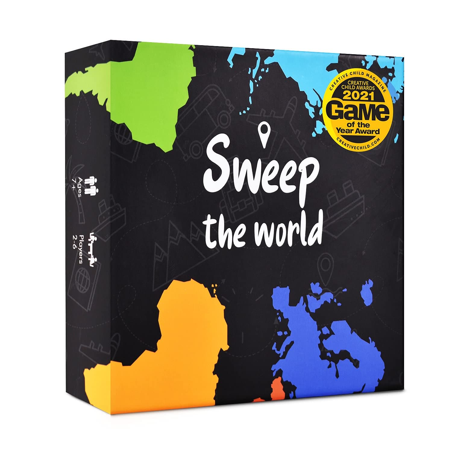 Sweep the World Card Game – Interactive Geography with All The Countries of The World – Educational, Competitive & Fun for Kids, Teens & All Ages - Learning Game for The Whole Family