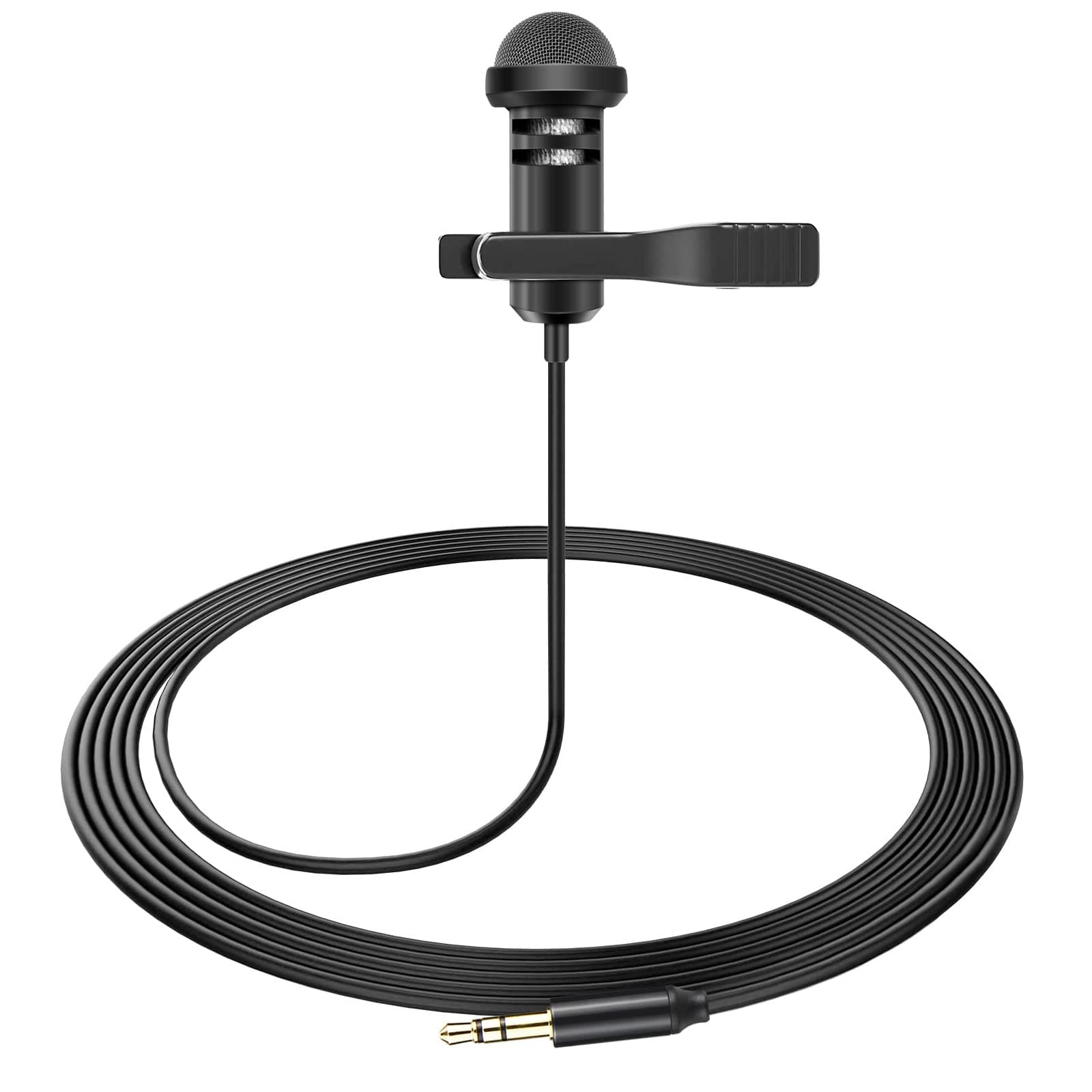 Media Mod Mic for GoPro HERO11 10 9 Black Action Camera, Lavalier Lapel Videomic Clip-on Microphone Compatible with GoPro Pro 3.5mm Mic Adapter for Vlogging, 5ft