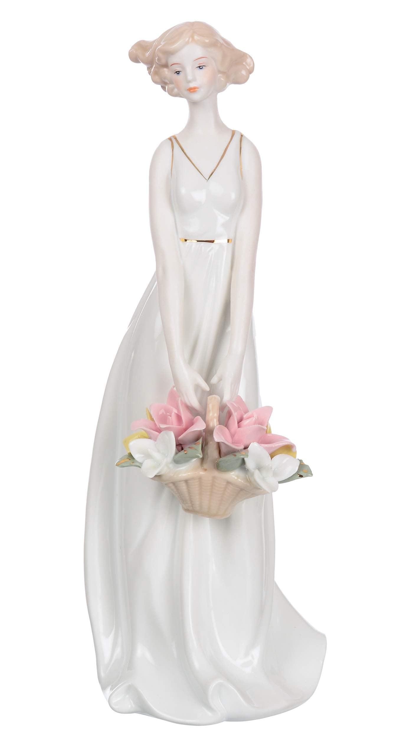 Porcelain Girl Figurine, Queen, Multicolor