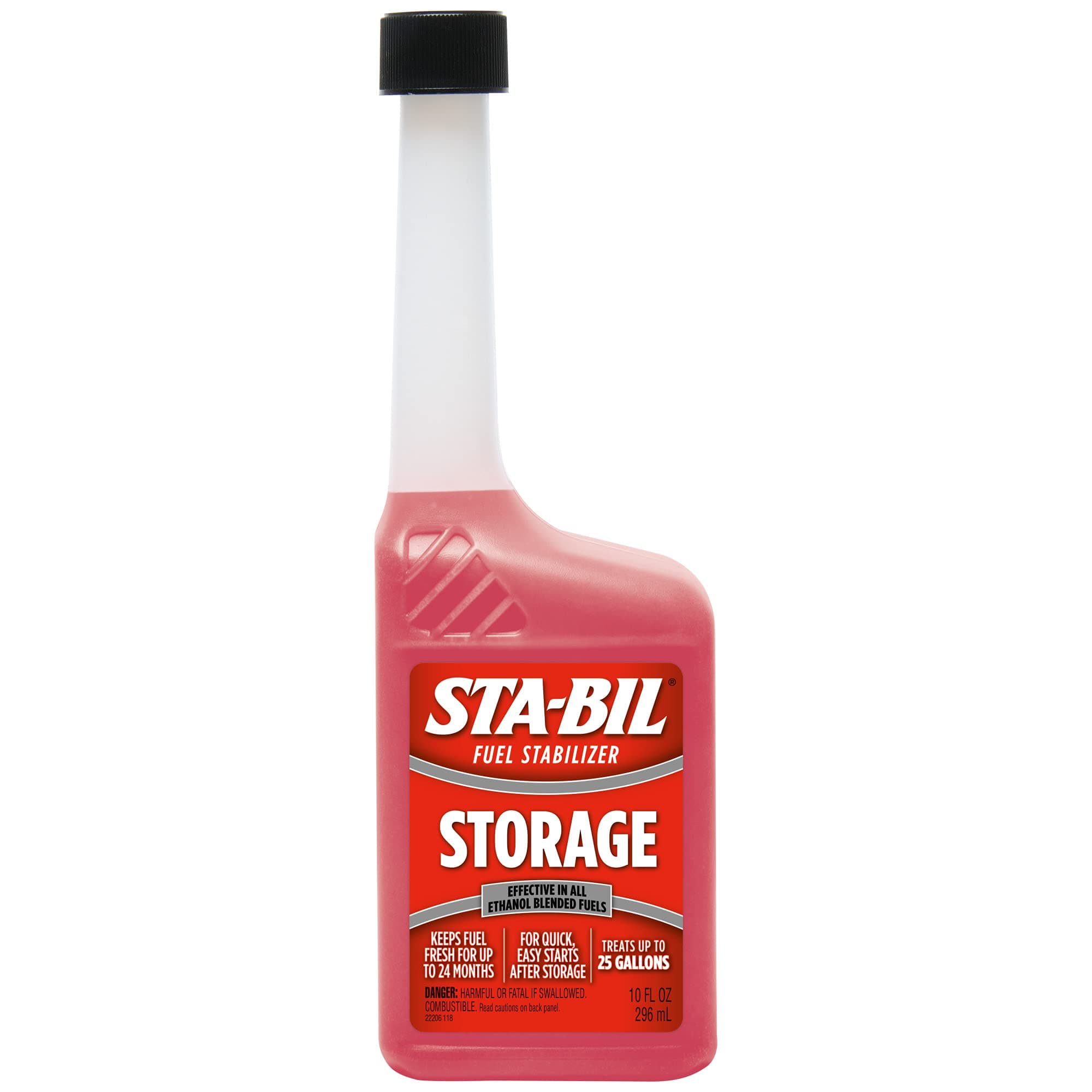 Storage Fuel Stabilizer - Keeps Fuel Fresh for 24 Months - Prevents Corrosion - Gasoline Treatment that Protects Fuel System - Fuel Saver - Treats 25 Gallons - 10 Fl. Oz. (22206)