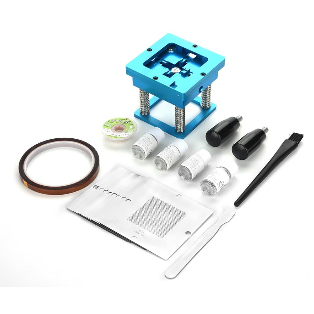 Reballing Station, BGA Reballing Station Solder Rework Kit Soldering Station Stencils Balls Kit