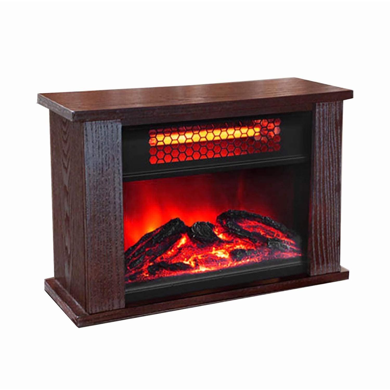 LifePro LS-PCFP1056 750W Mini Fireplace Heater, Infrared Quartz, 14-Inch