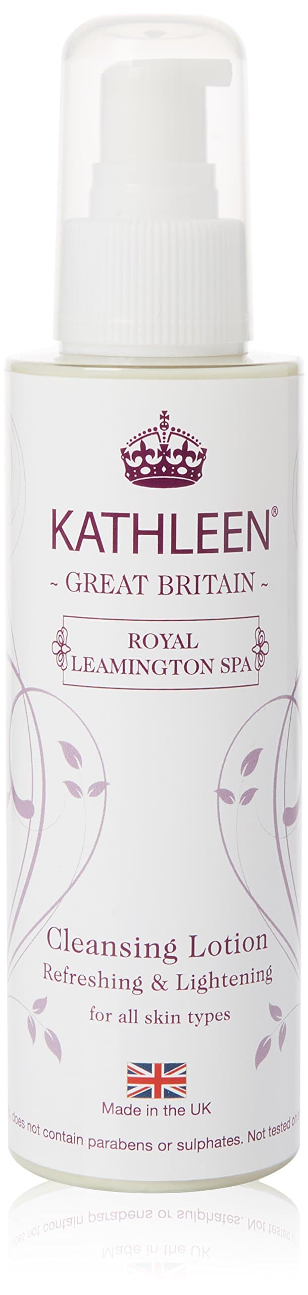 KATHLEEN® Natural Refreshing & Lightening Cleansing Lotion w/ 2 Muslin Cloths, Botanical, Tamanu Seed Oil, Rose & Lavender Water, UK made, Sensitive Skin, Anti-inflammatory, Certified Organic 150ml