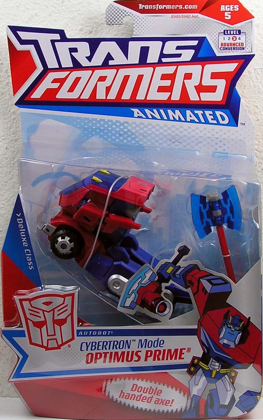 Transformers Animated Deluxe Action Figure - Autobot Leader Cybertron Mode Optimus Prime