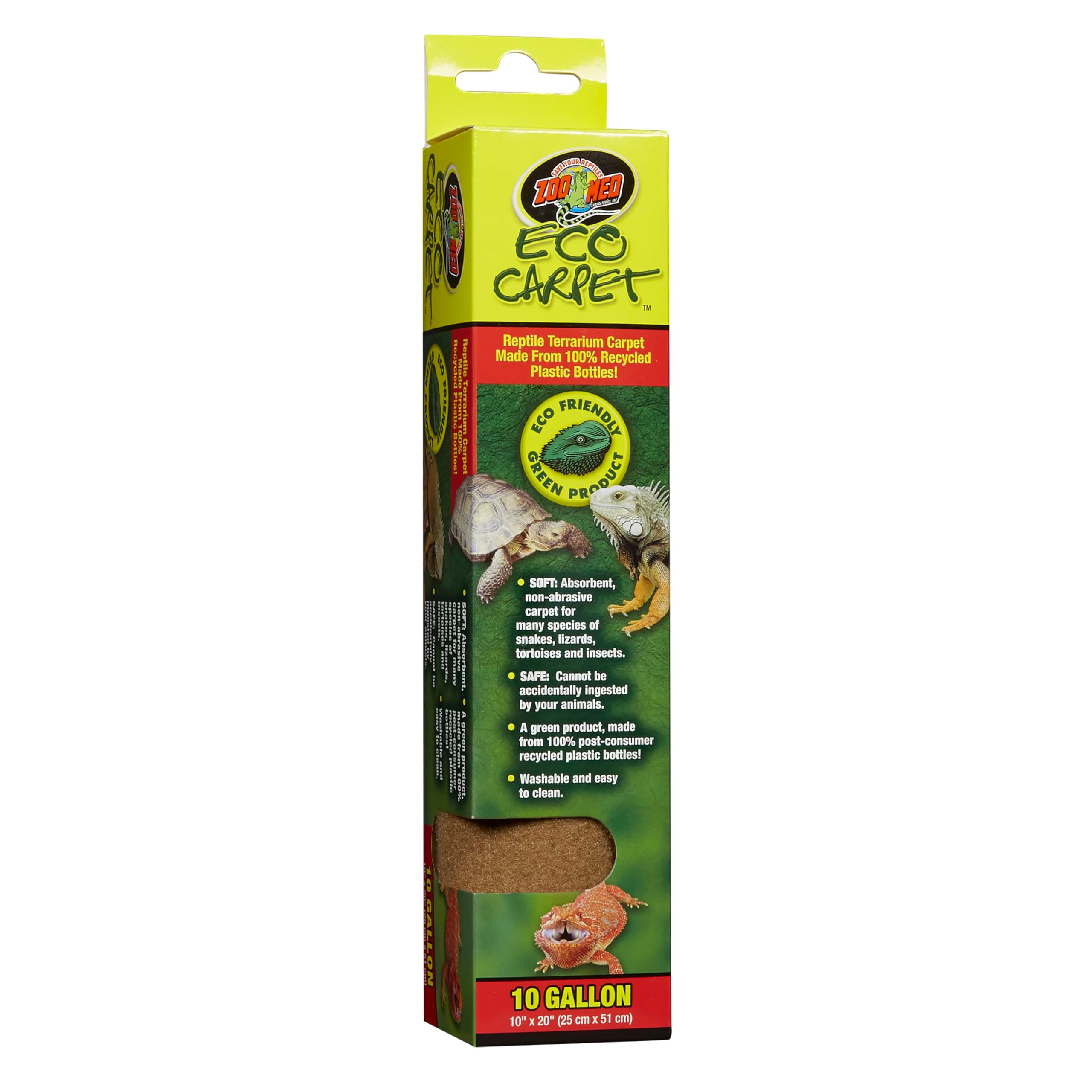 Eco Carpet Reptile Carpet - Tan 10 Gallon (10" x 20") - Pack of 2