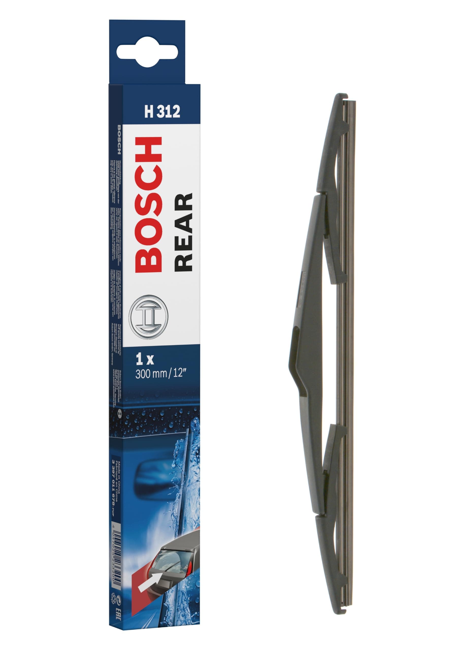 Bosch Wiper Blade Rear H312, Length: 300mm – Rear Wiper Blade
