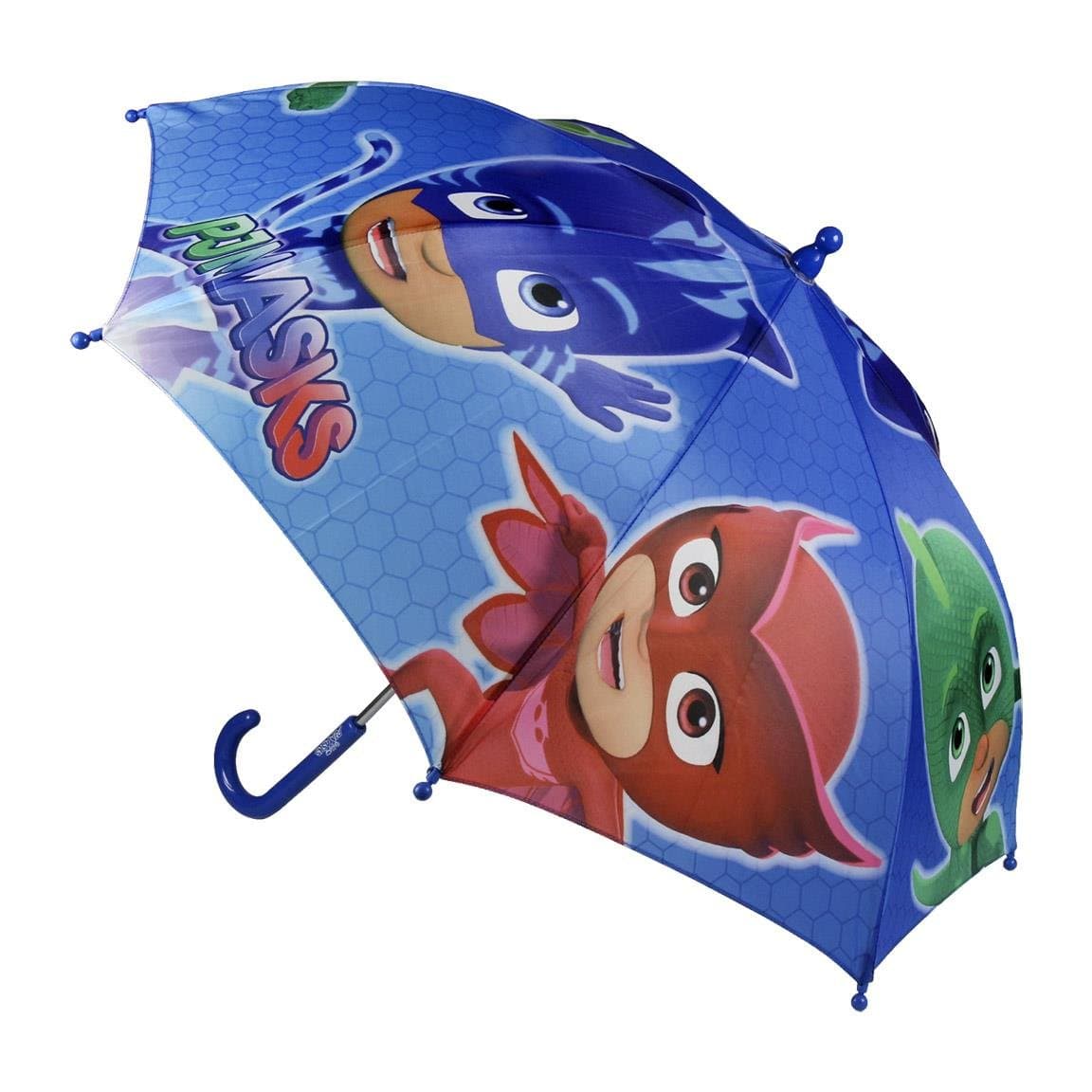 Pj Masks 2400-365 Umbrella, Children, Diameter 28 Inches, Polyester, Multicolor, Catboy, Owlette and Gekko (Blue)