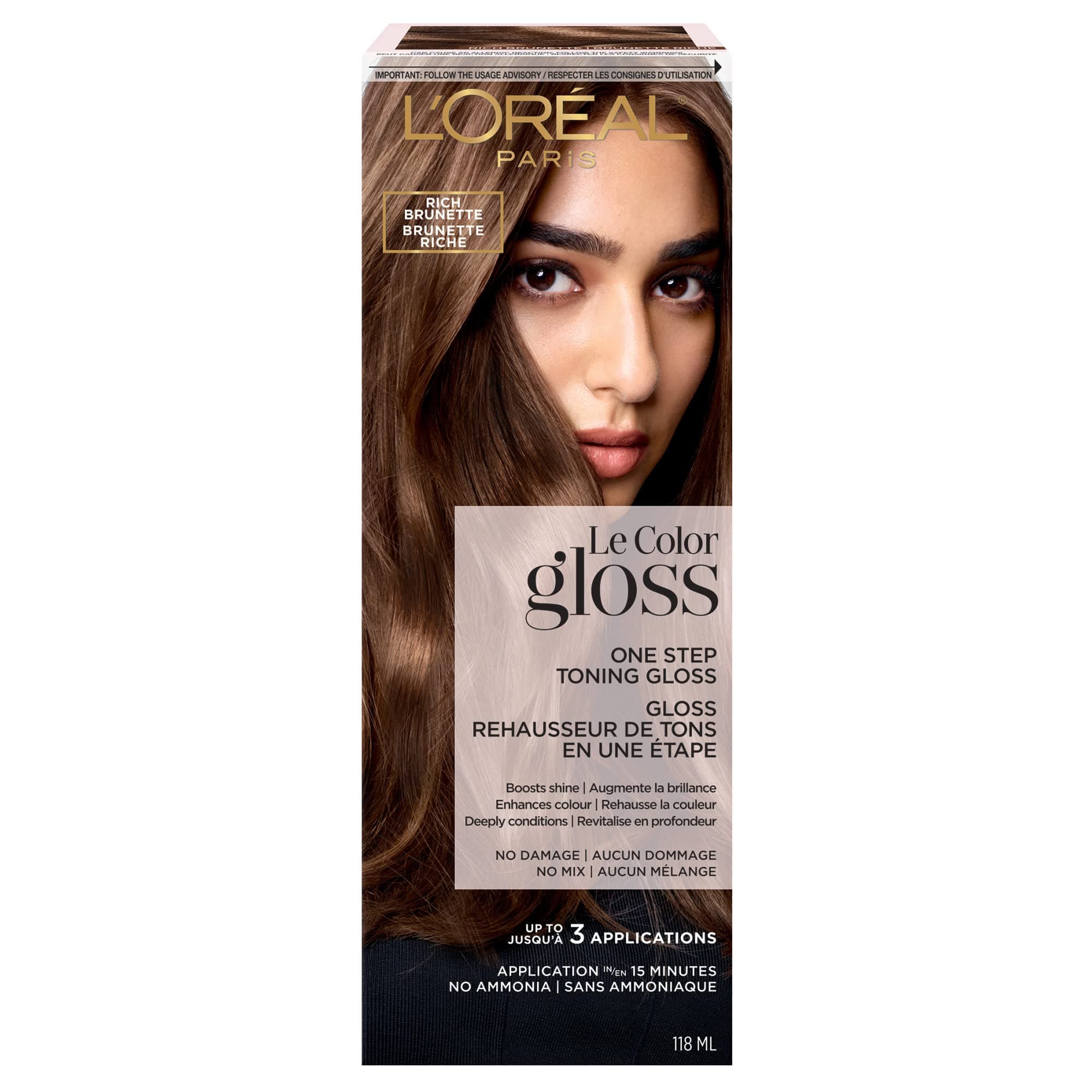 Le Color One Step Toning Hair Gloss, Rich Brunette, 4 Ounce