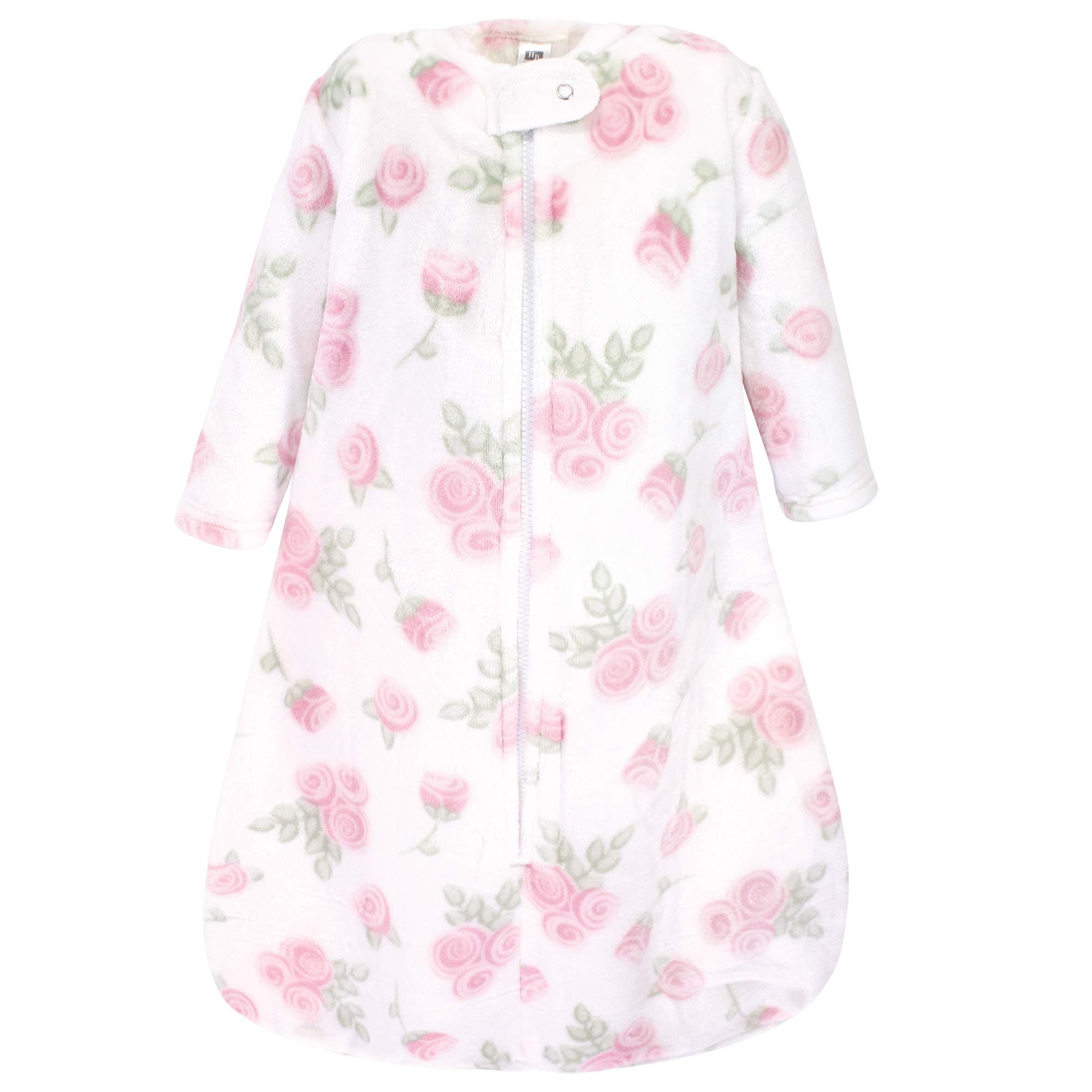 Hudson Baby Unisex Baby Plush Sleeping Bag, Sack, Blanket, Pink Rose, 0-6 Months
