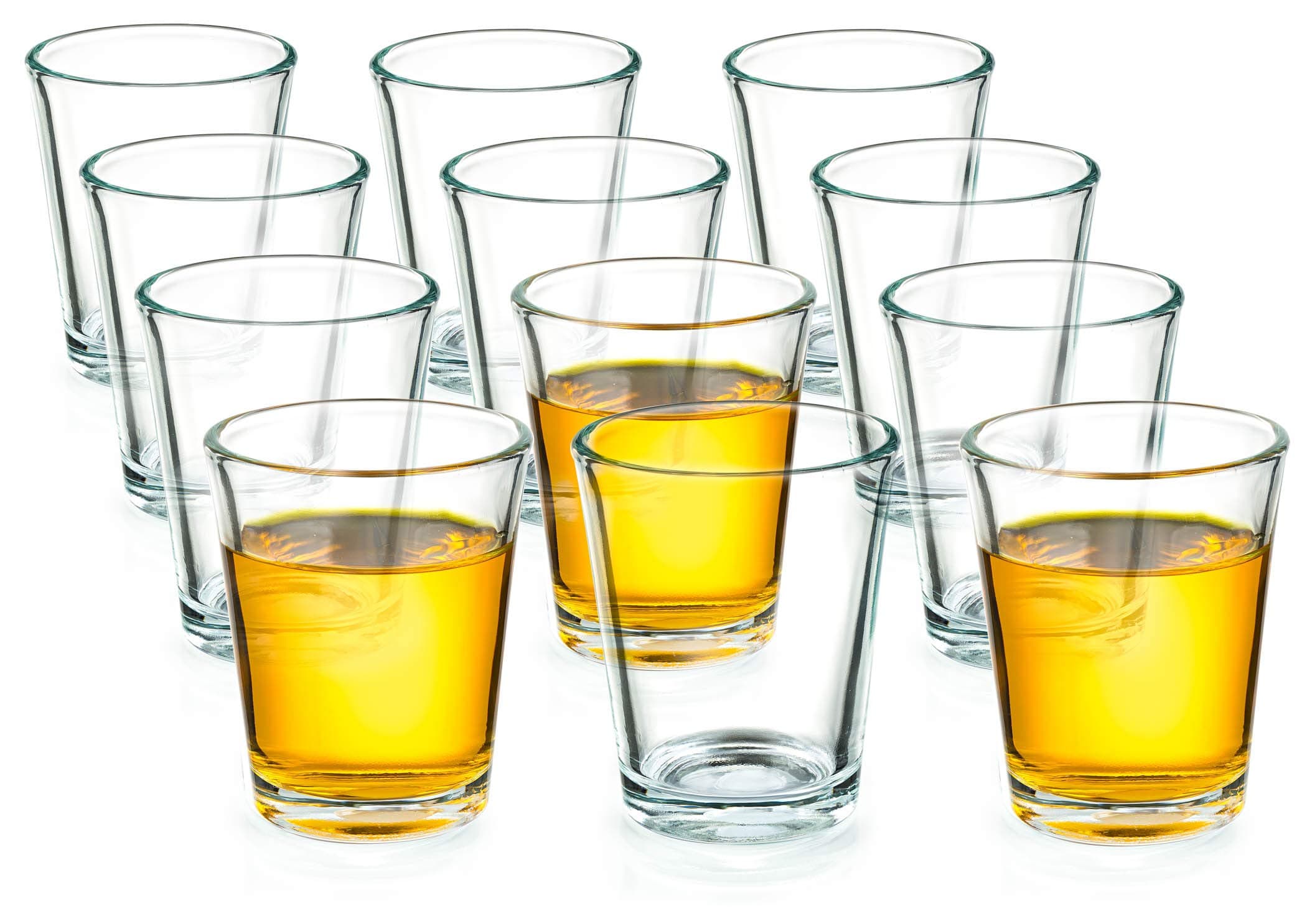 Round 1.7oz/50ml Shot Glass, Clear Glass, Set of 12 (12, 1.7 oz)