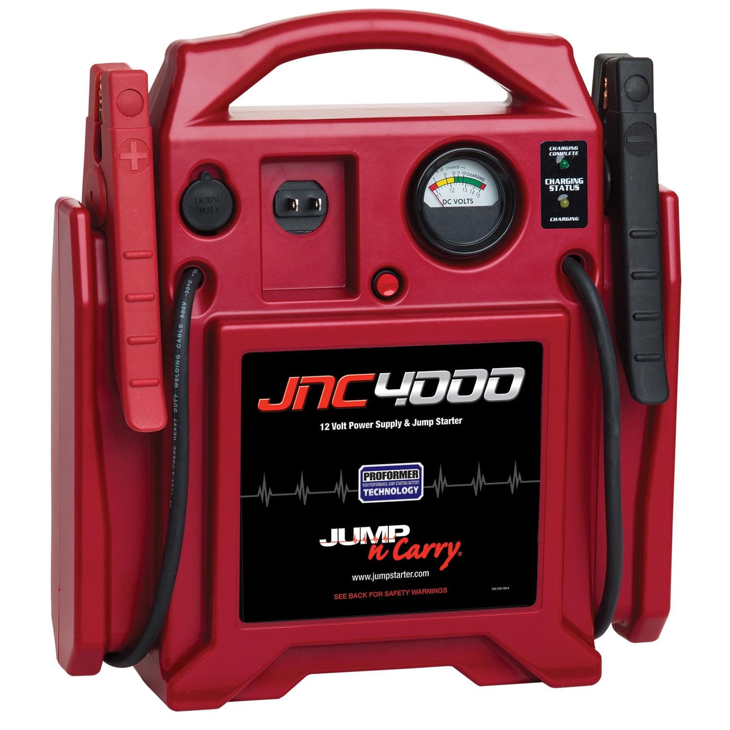 Jump-N-Carry 12 Volt Jump Starter - 1100 Peak Amps. 325 Cranking Amps JUMP-N-CARRY 12V JUMP STARTER