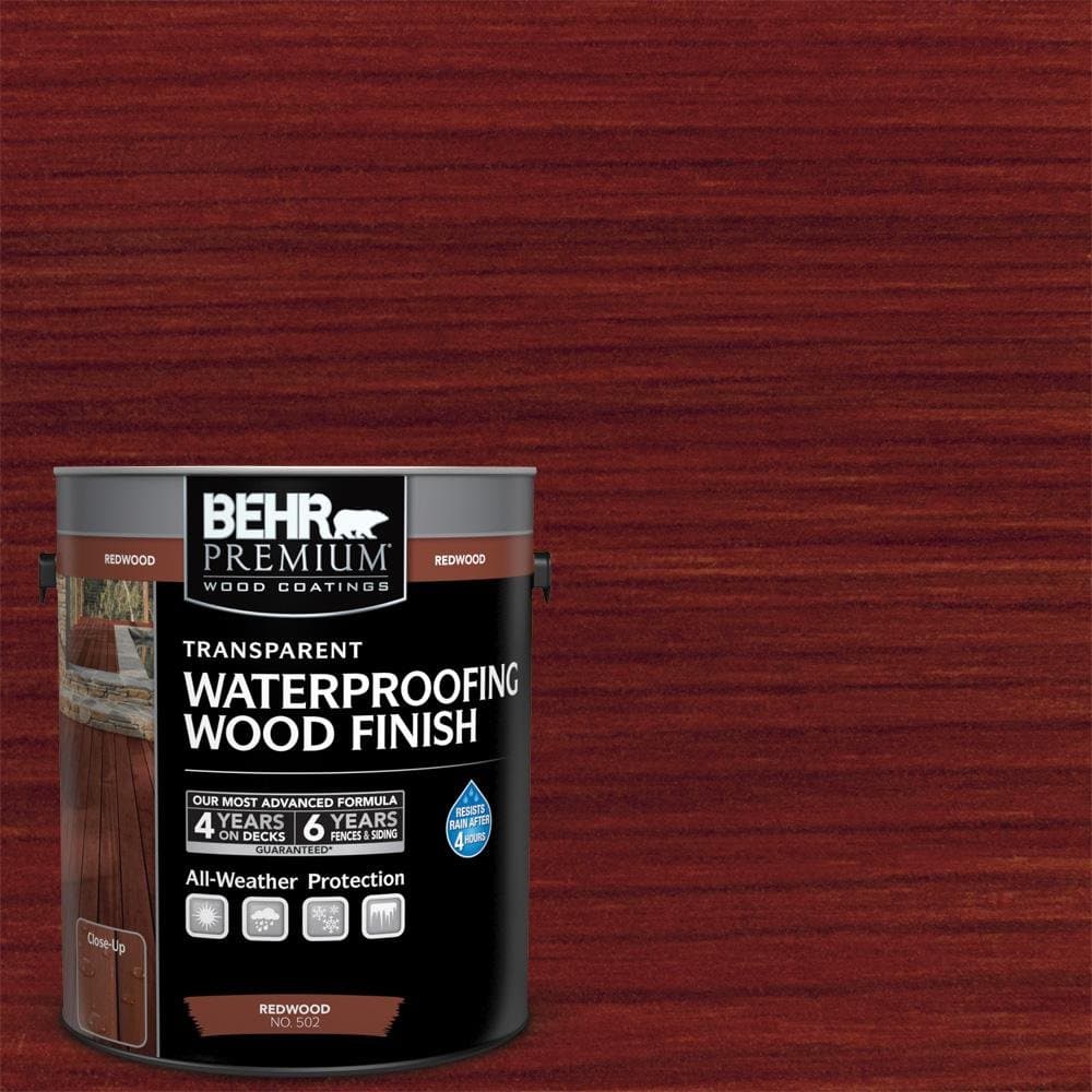 1 Gal. Redwood Premium Transparent Deck, Fence & Siding Weatherproofing Wood Finish