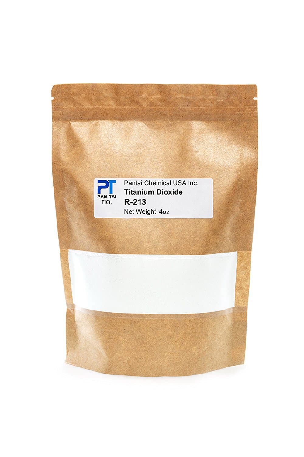 Pure Fine Titanium Dioxide (TiO2) Food-Grade Safe Colorant | Pigment, Toothpaste, Edible Use | Vegan Friendly, Non-GMO | Resealable Bag (PTR-213) 16oz/8oz/4oz (4oz/0.25lb)