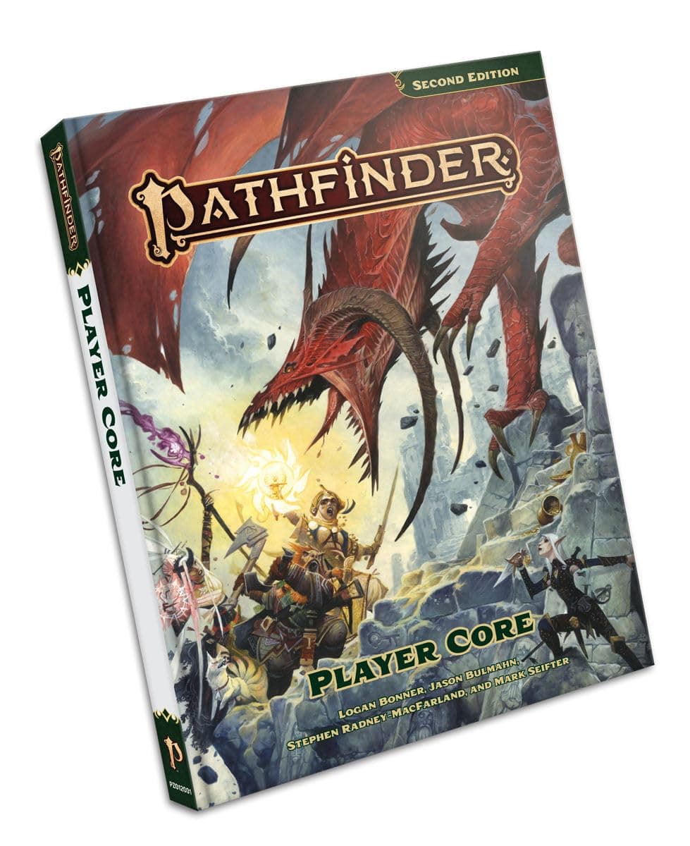 Pathfinder Player Core - Second Edition Remaster Hardcover Rulebook for Tabletop RPG, Complete Character Creation Guide with 8 Classes & Ancestries