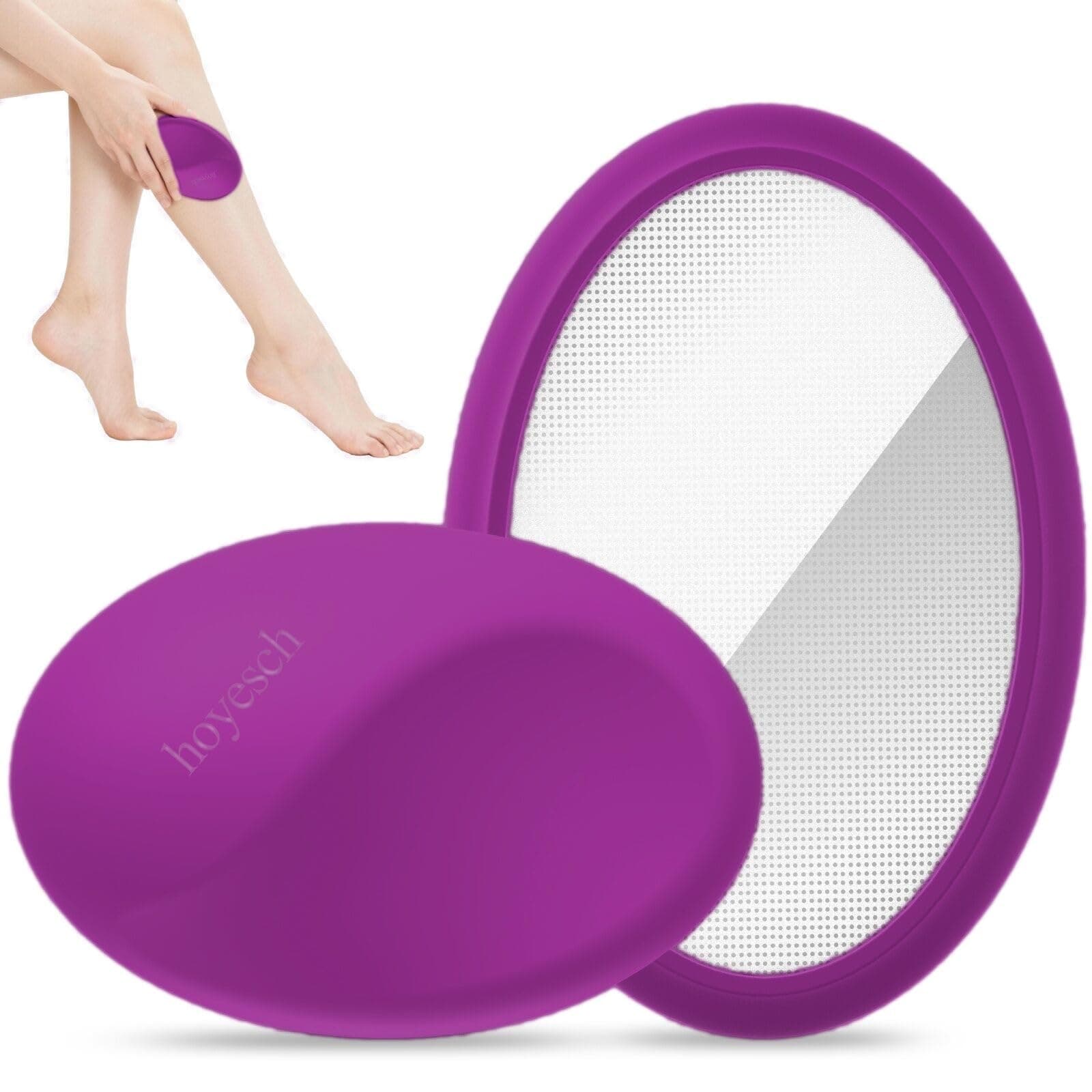 Crystal Hair Eraser for Women and Men, Reusable Crystal Hair Remover Magic Painless Exfoliation Hair Removal Tool, Magic Hair Eraser for Back Arms Legs (Purple)