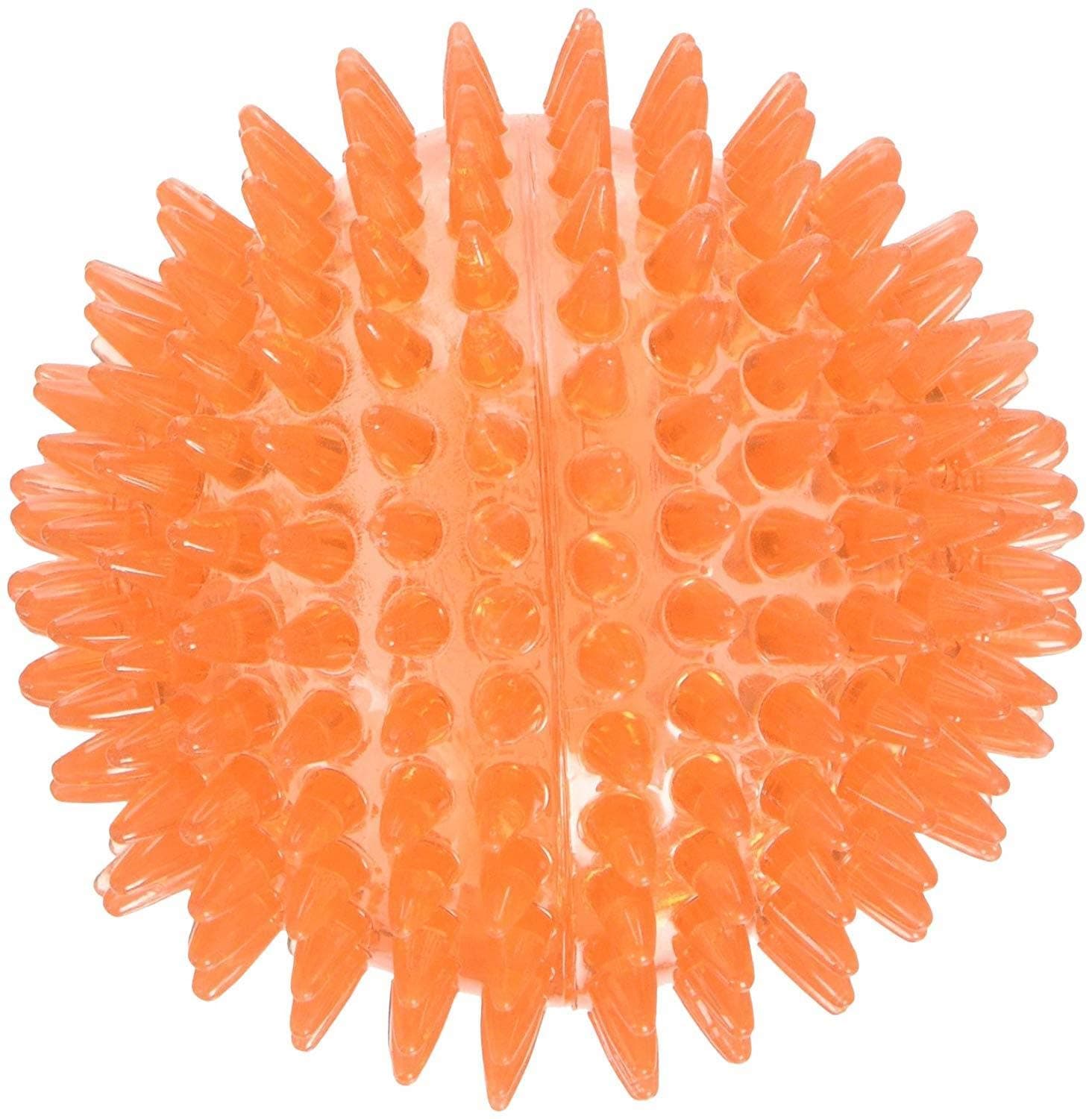 Rosewood Jolly Doggy Catch and Play Spikey Rubber Ball for Dogs, 8 cm, clear