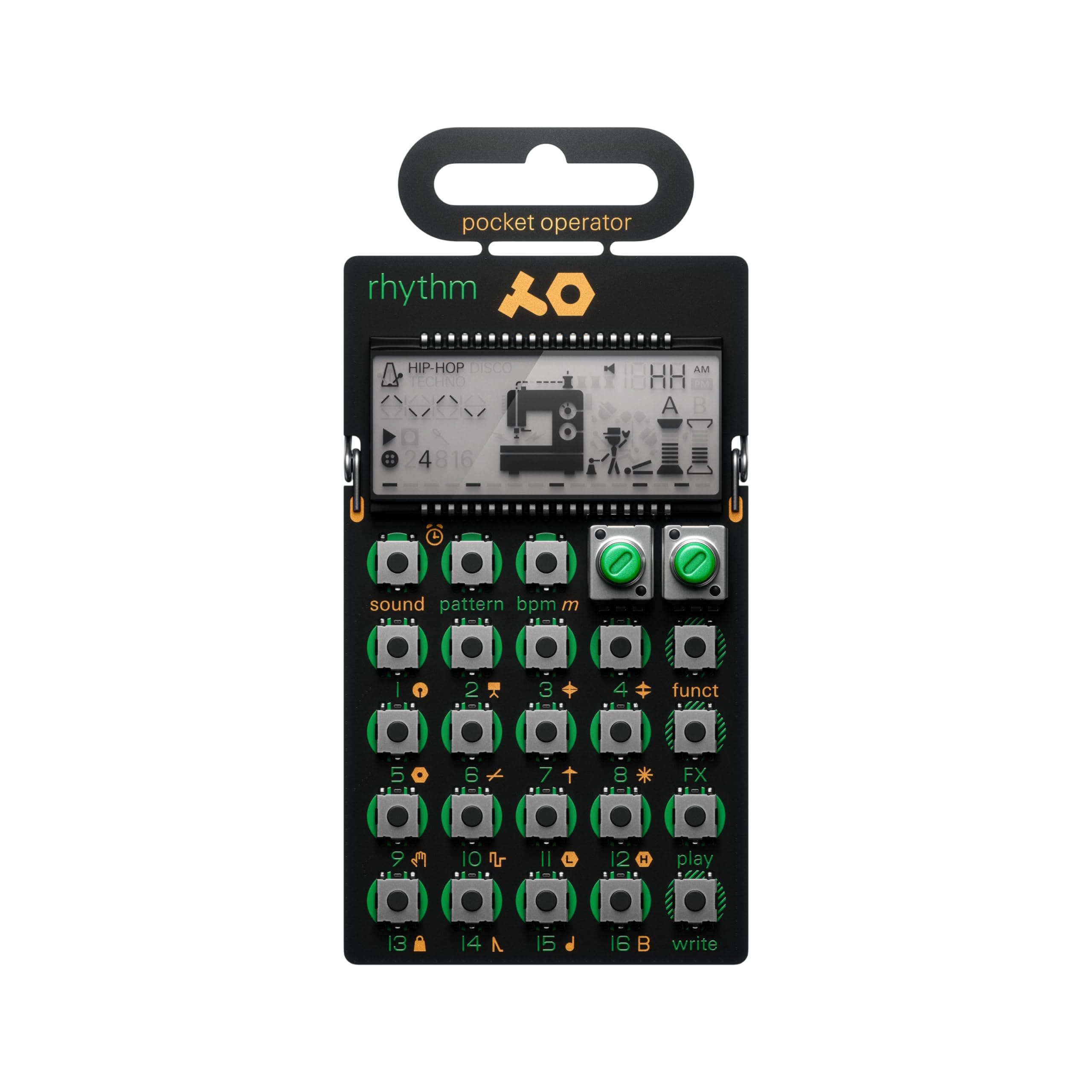 pocket operator PO-12 rhythm, drum machine and sequencer with parameter locks and punch-in effects