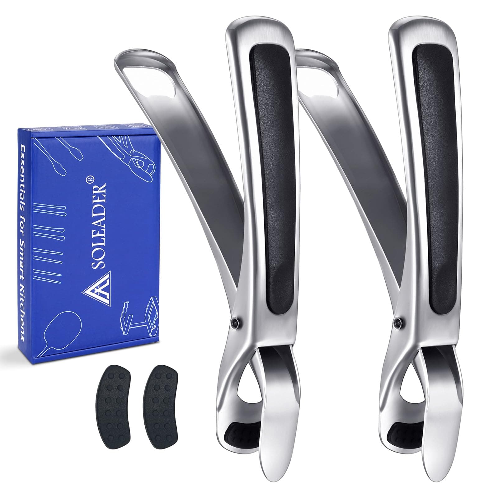 SOLEADER Plate Gripper Compatible With Instant Pot Accessories, Air Fryer Pans Gripper, Hot Plate Bowl Retriever For Microwave Toaster Oven Steamer, Pack of Two