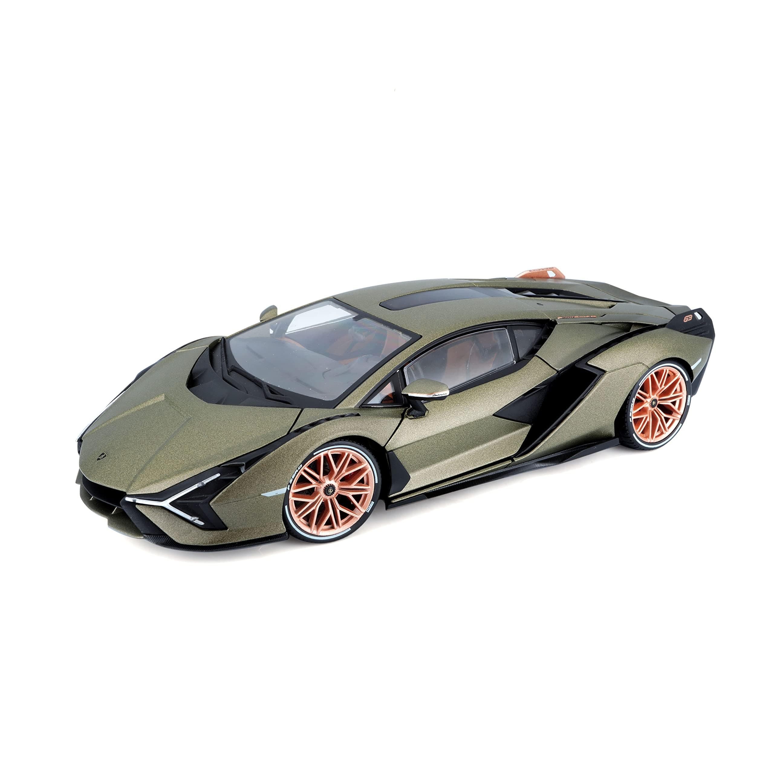 Bburago - Lamborghini Sian FKP 37 Green, 1:18 Scale Diecast Car, Detailed Replica with Opening Doors, Bonnet and Boot, Officially Licensed by Lamborghini, Recommended Age 3+ Years