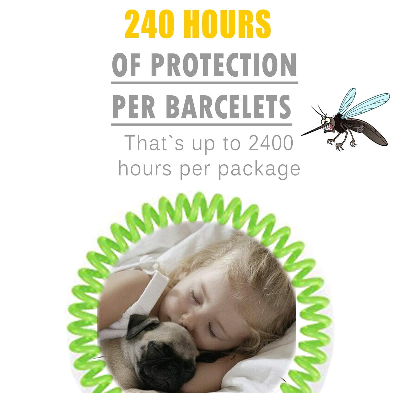 Mosquito Repellent Bracelet - 【10 Packs】 Citronella All Natural DEET Free Anti Insect Bands, Keep Away Insects,Bugs and Midge,Long-Lasting Waterproof and Safe for Adults and Children.