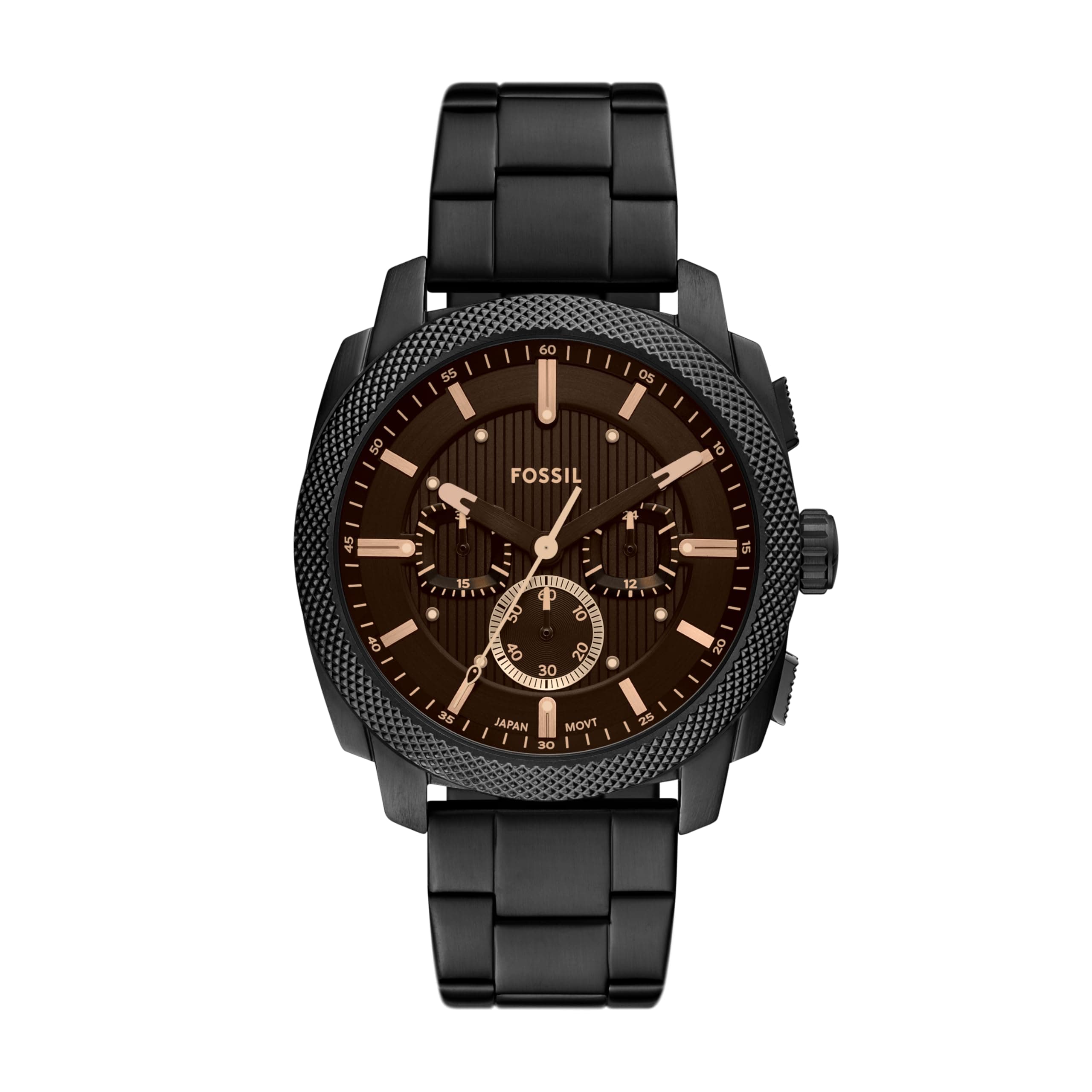 Fossil Men's Machine Chronograph Stainless Steel Watch, Black Bracelet, 44mm