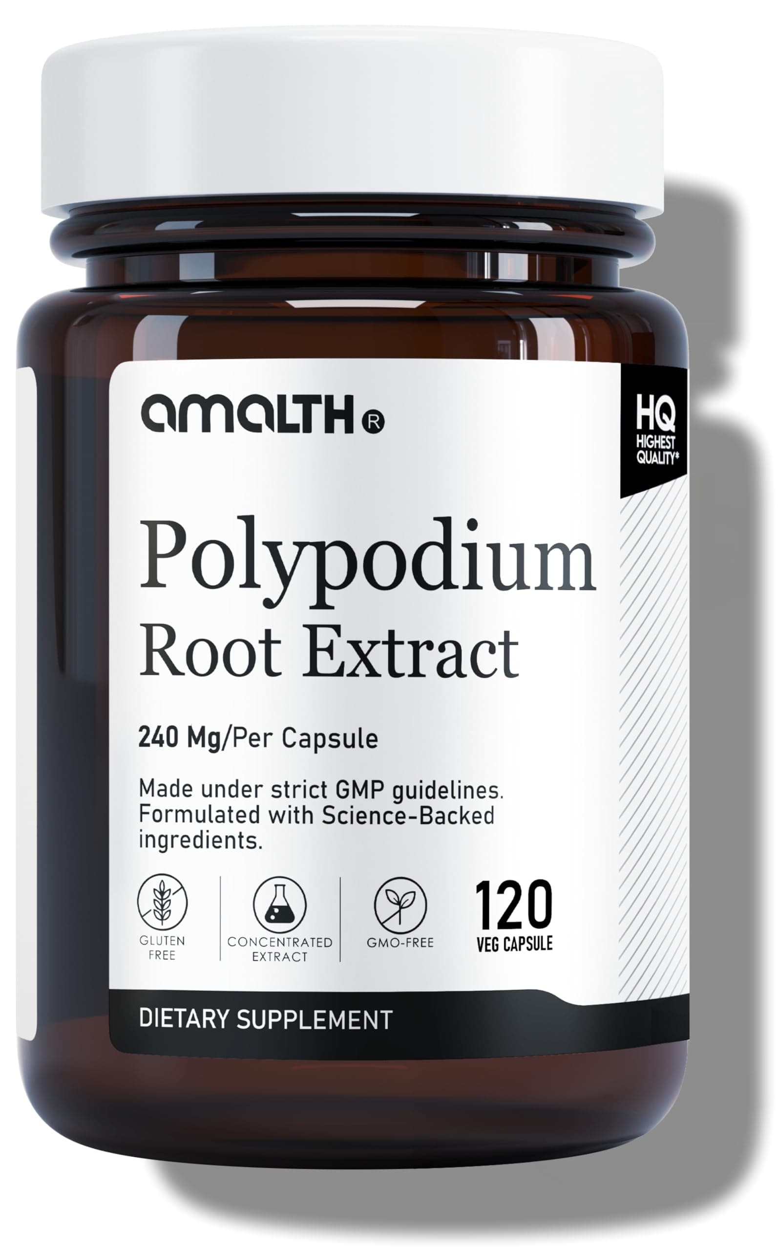 Polypodium Leucotomos Extract 240 mg –Supports Natural Healthy Skin -Antioxidant Supplements -120 Capsules (Gluten Free & Non-GMO)
