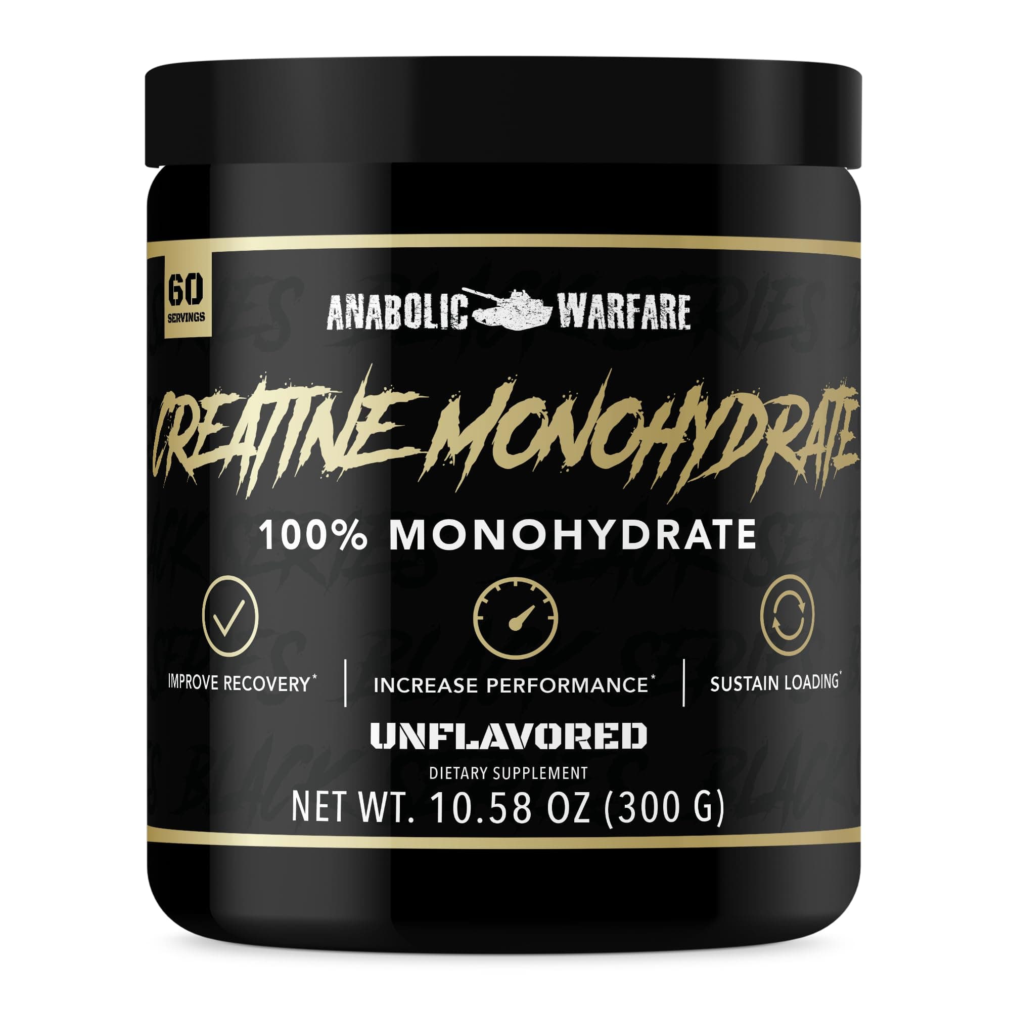 Anabolic Warfare Creatine Monohydrate, Post Workout Recovery, Increase Performance, Sustain Loading, Premium Creatine* (60 servings)