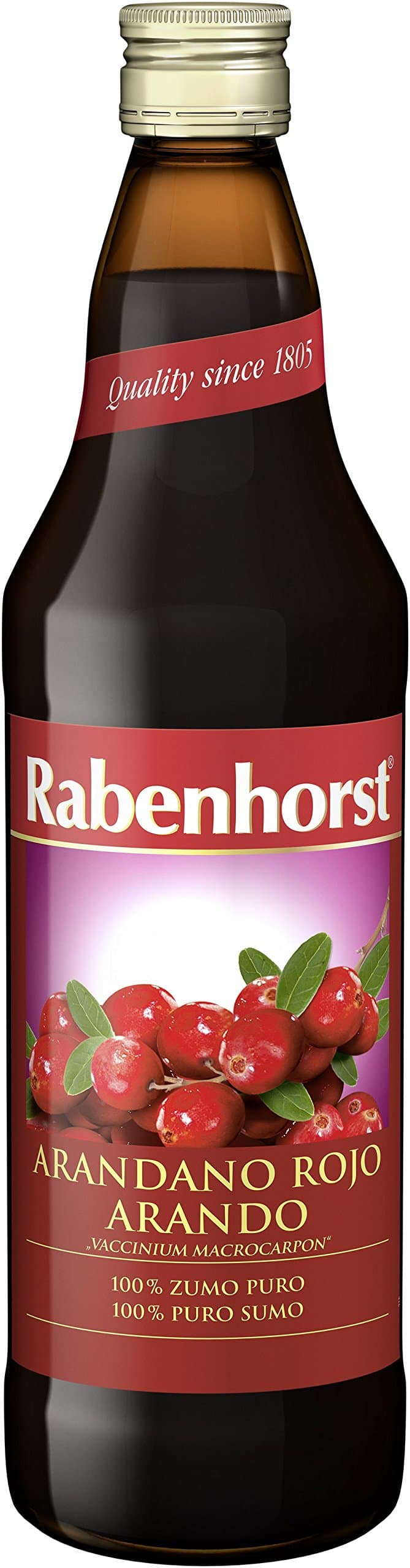 Rabenhorst 100 Cranberry Juice, 750ml