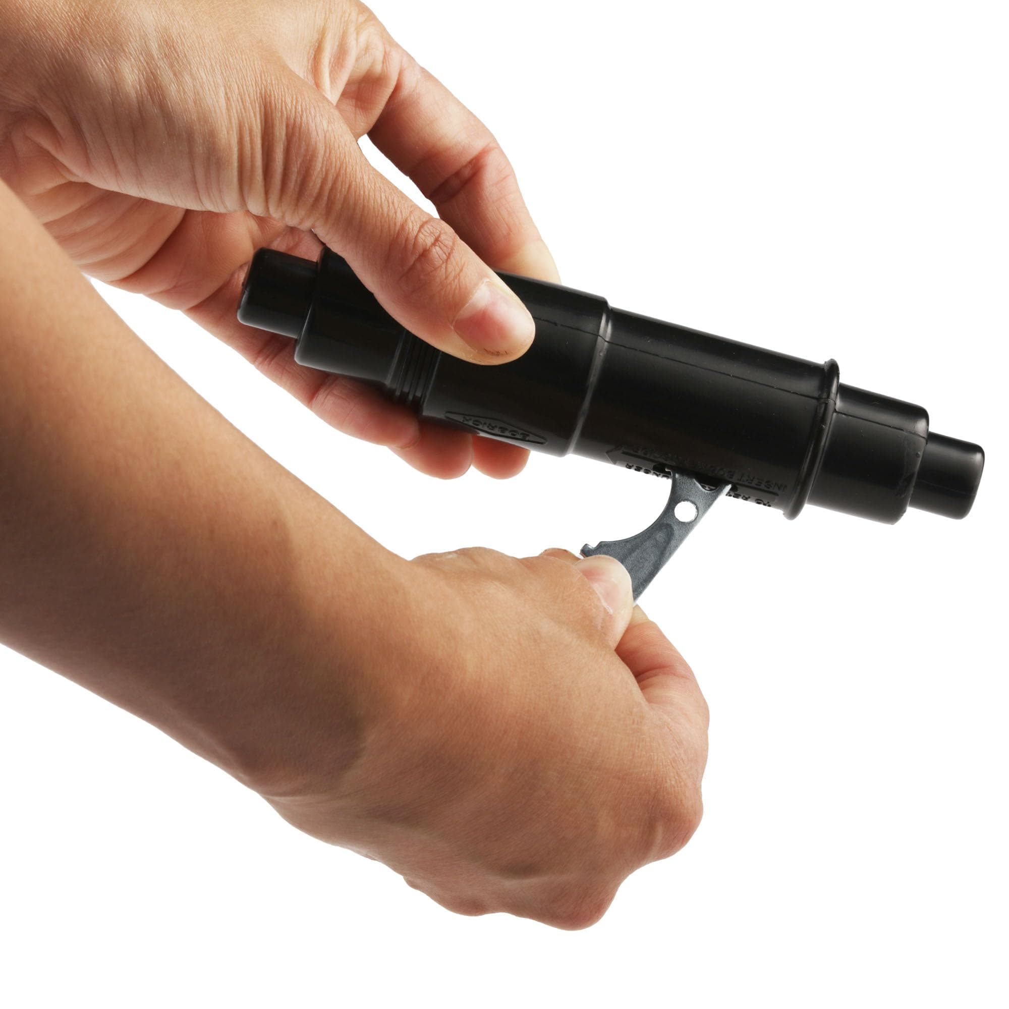 Theft-Resistant Spindle for Toilet Tissue Dispensers – Black High-Impact Polystyrene, Standard Roll Compatible, Concealed Locking Mechanism, Includes BobKey for Easy Removal & Added Security