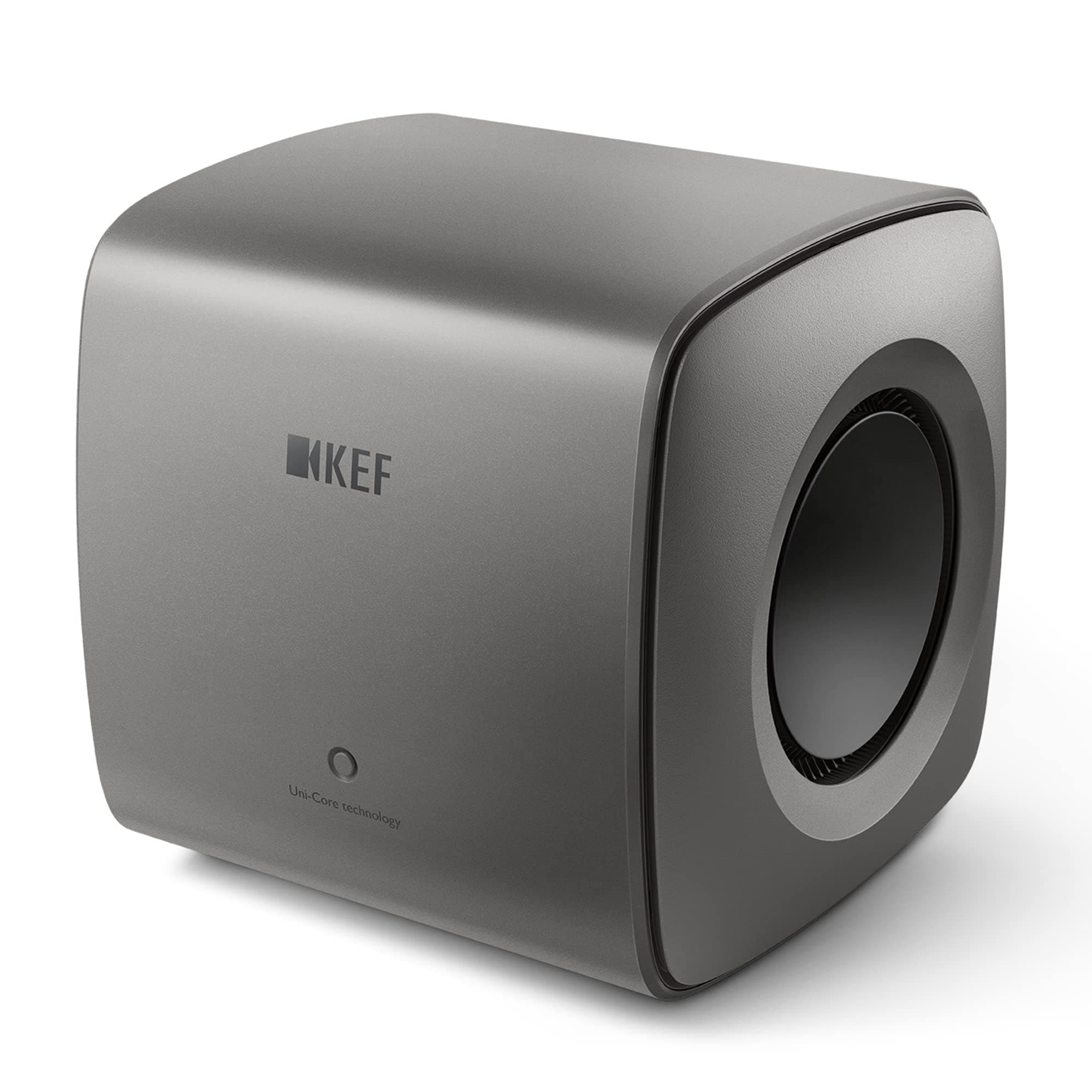 KEF KC62 6.5 Inch 1000W Compact Powered Subwoofer (Titanium Grey)
